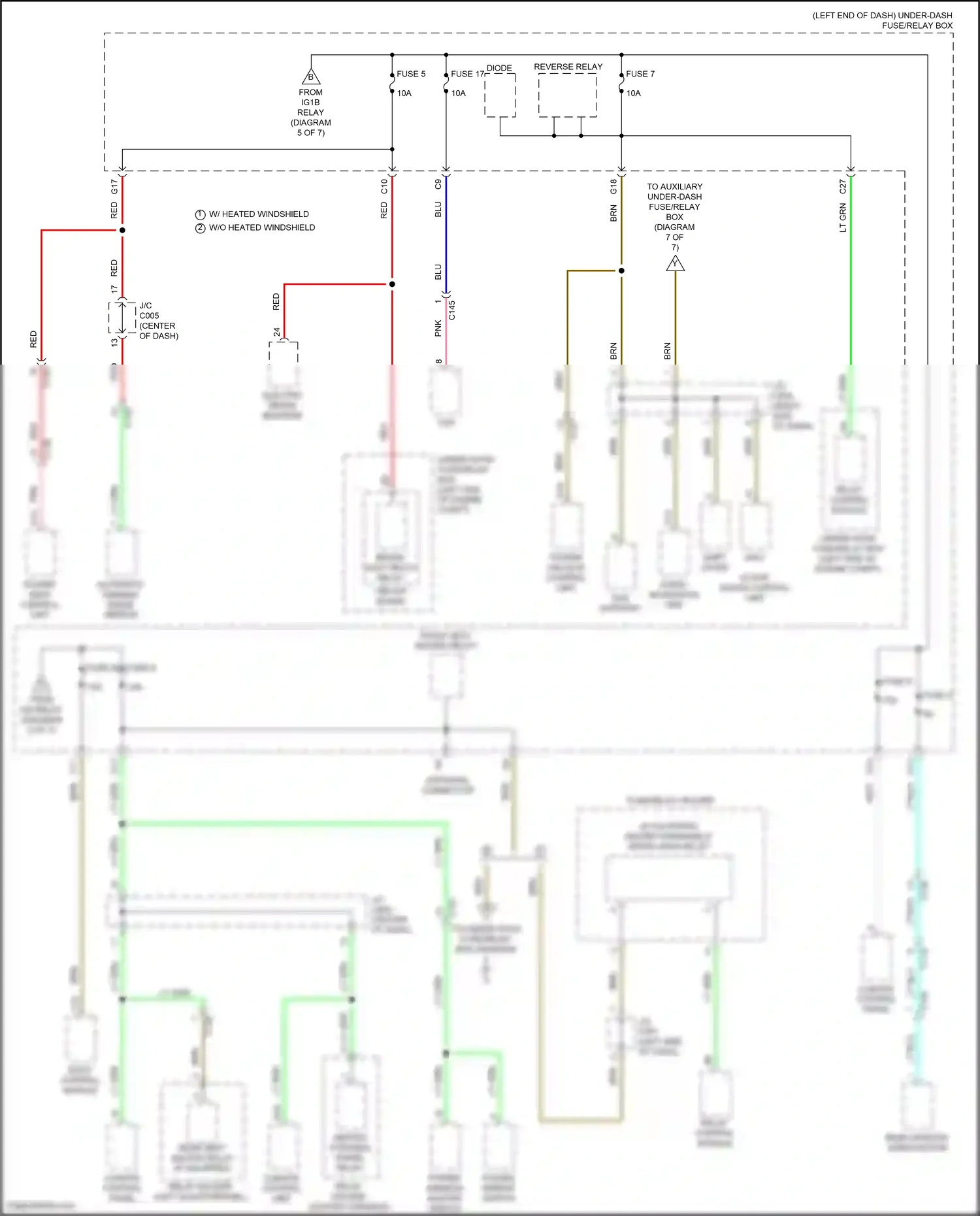 Wiring diagram climate control panel for Honda CR-V V facelift (2019-2024) (5 of 9)