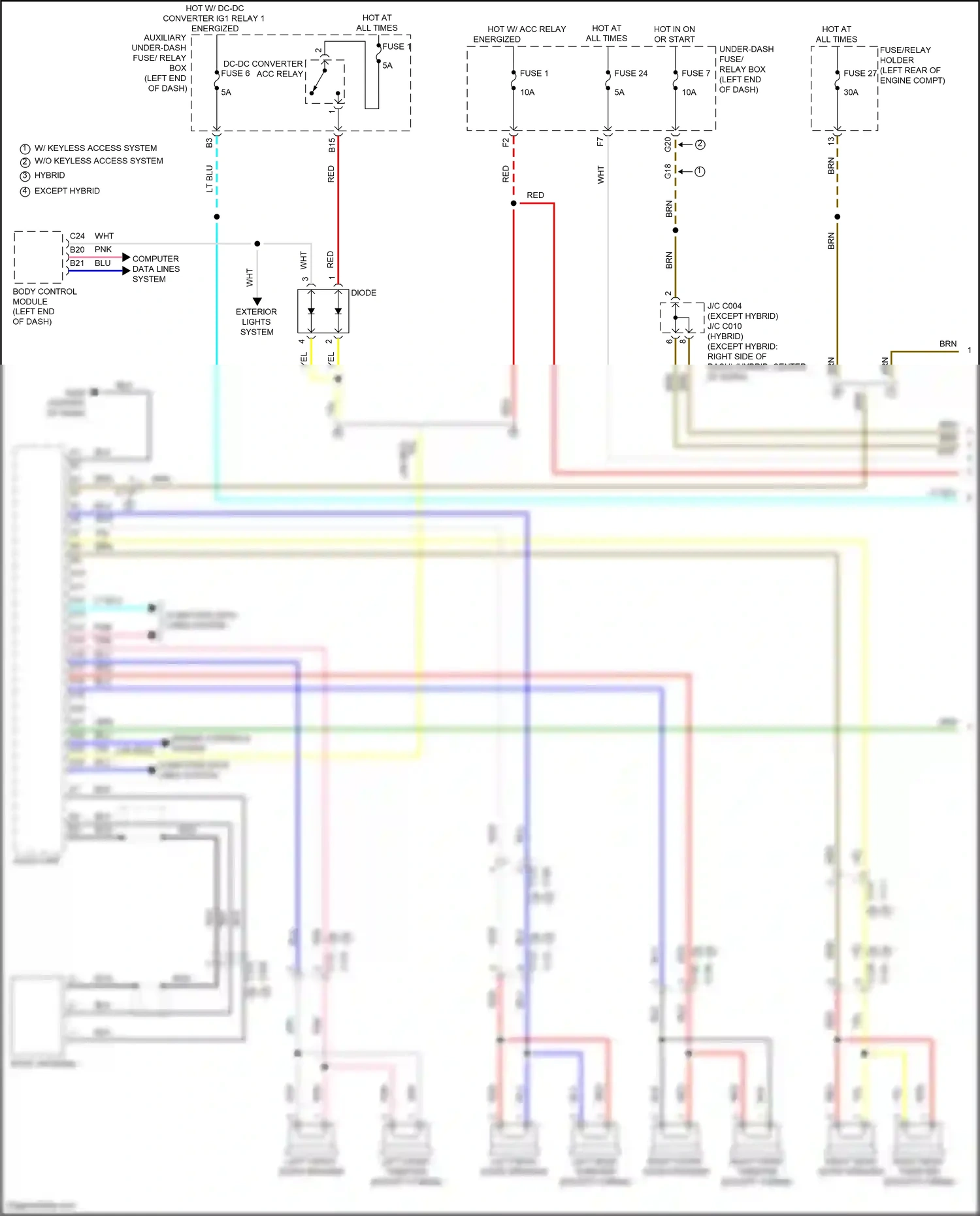 Wiring diagram computer data lines system for Honda CR-V V facelift (2019-2024) (5 of 116)