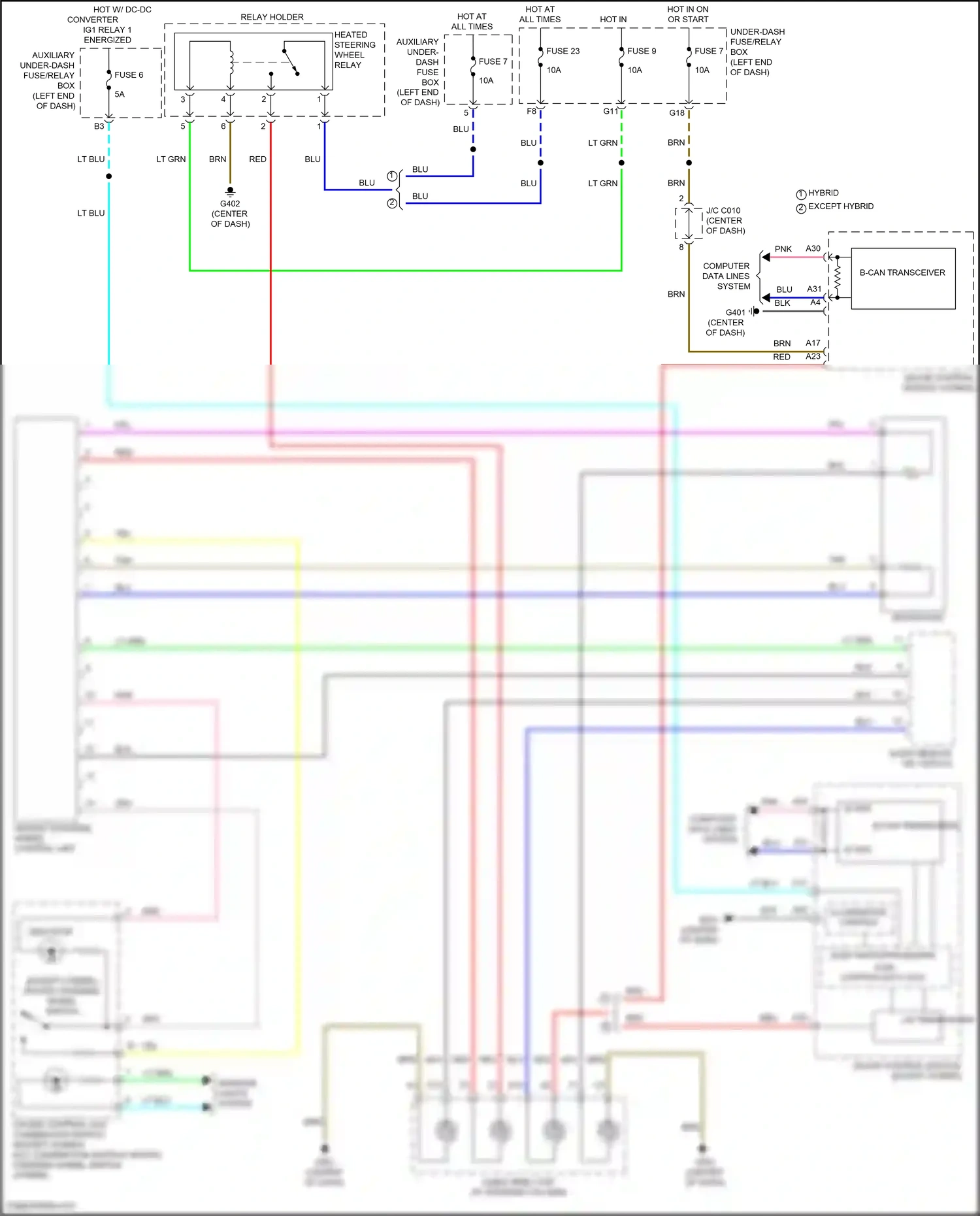 Wiring diagram computer data lines system for Honda CR-V V facelift (2019-2024) (26 of 116)