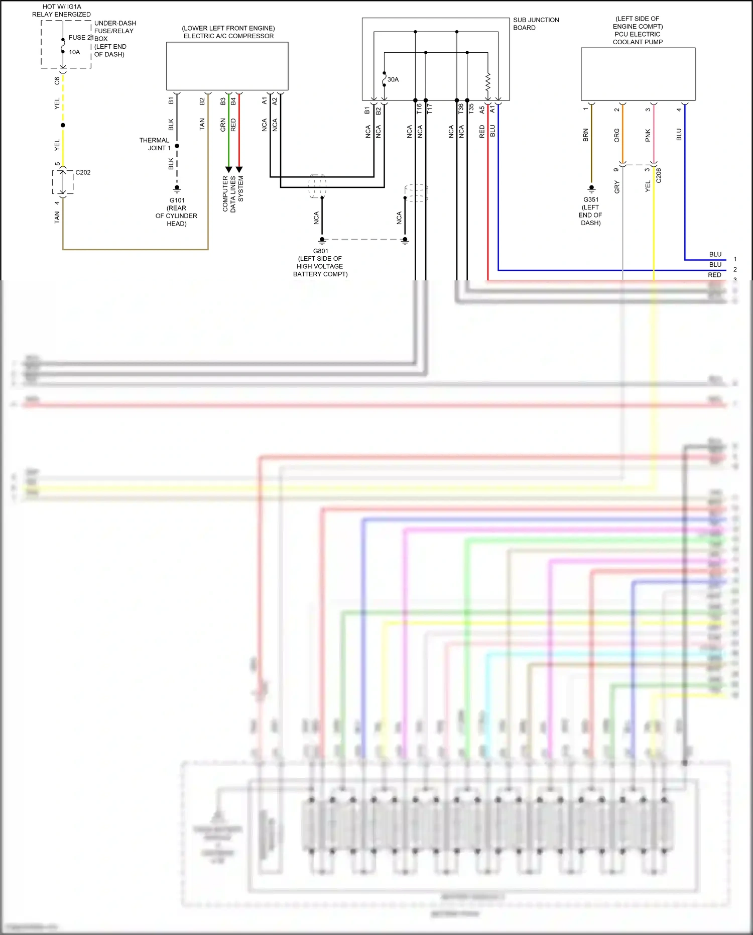 Wiring diagram data lines for Honda CR-V V facelift (2019-2024) (2 of 2)