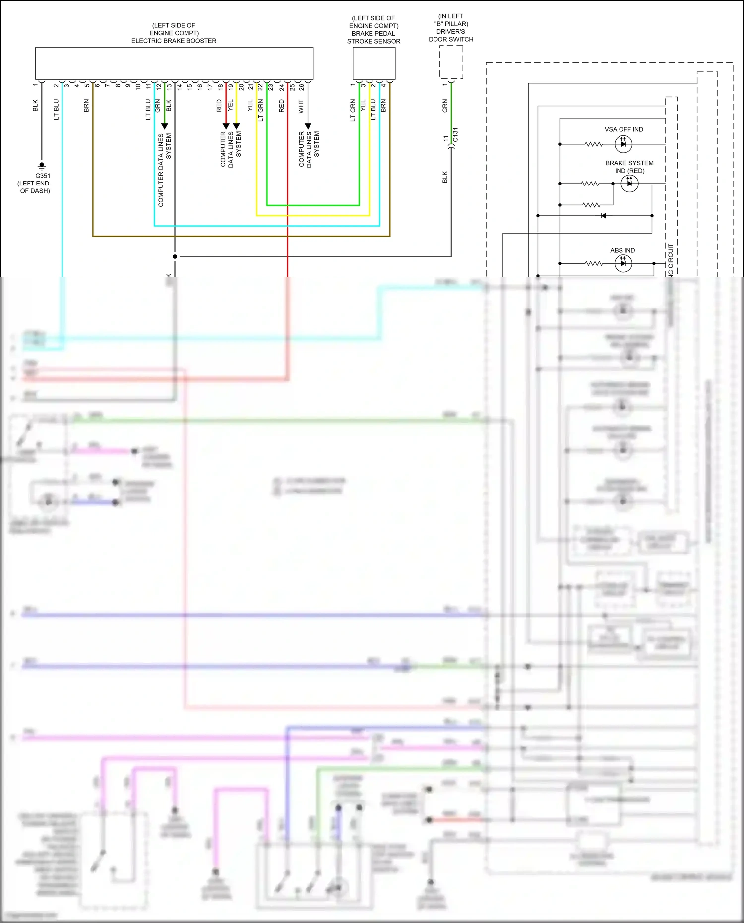 Wiring diagram data lines for Honda CR-V V facelift (2019-2024) (1 of 2)