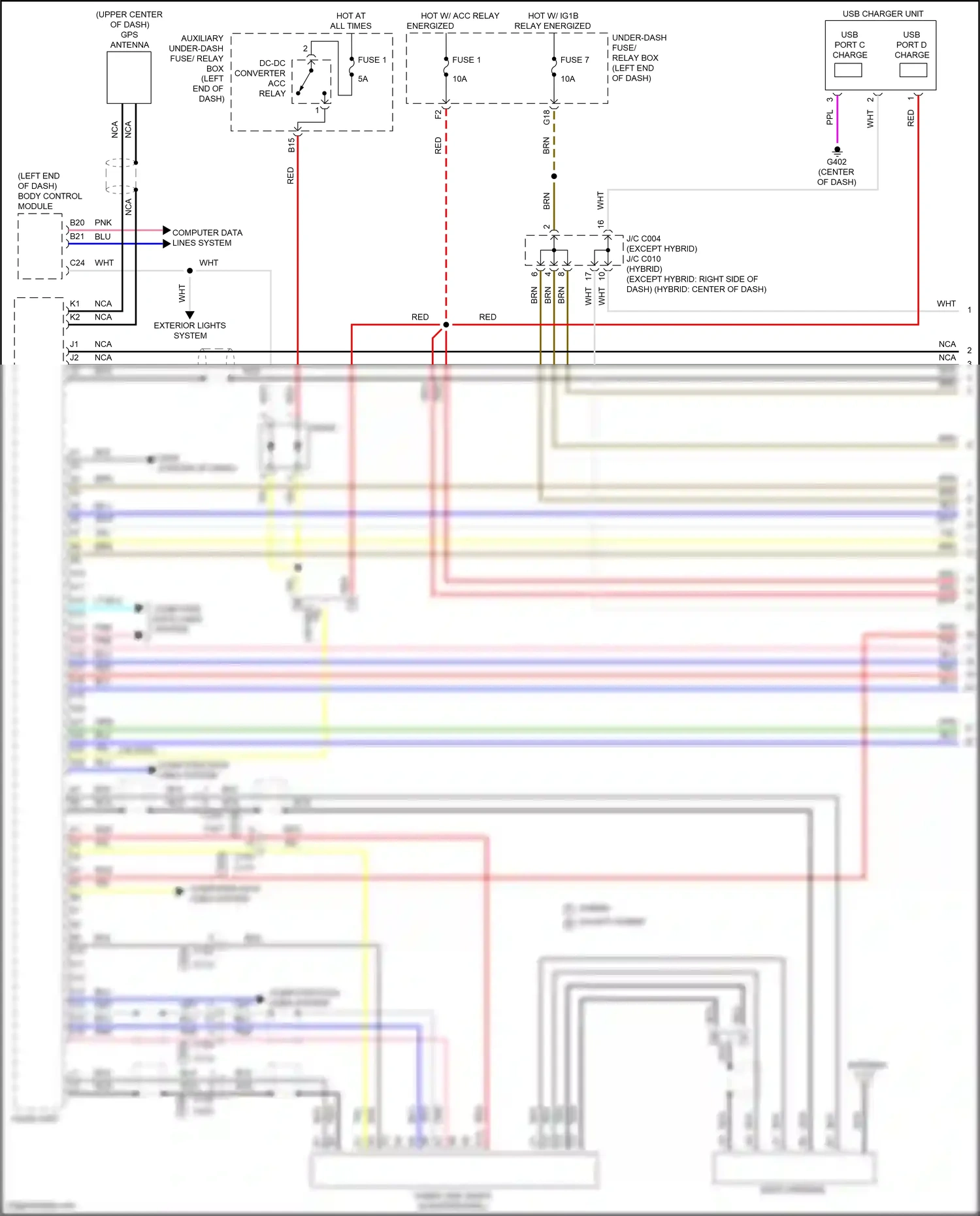 Wiring diagram diode e for Honda CR-V V facelift (2019-2024) (7 of 7)