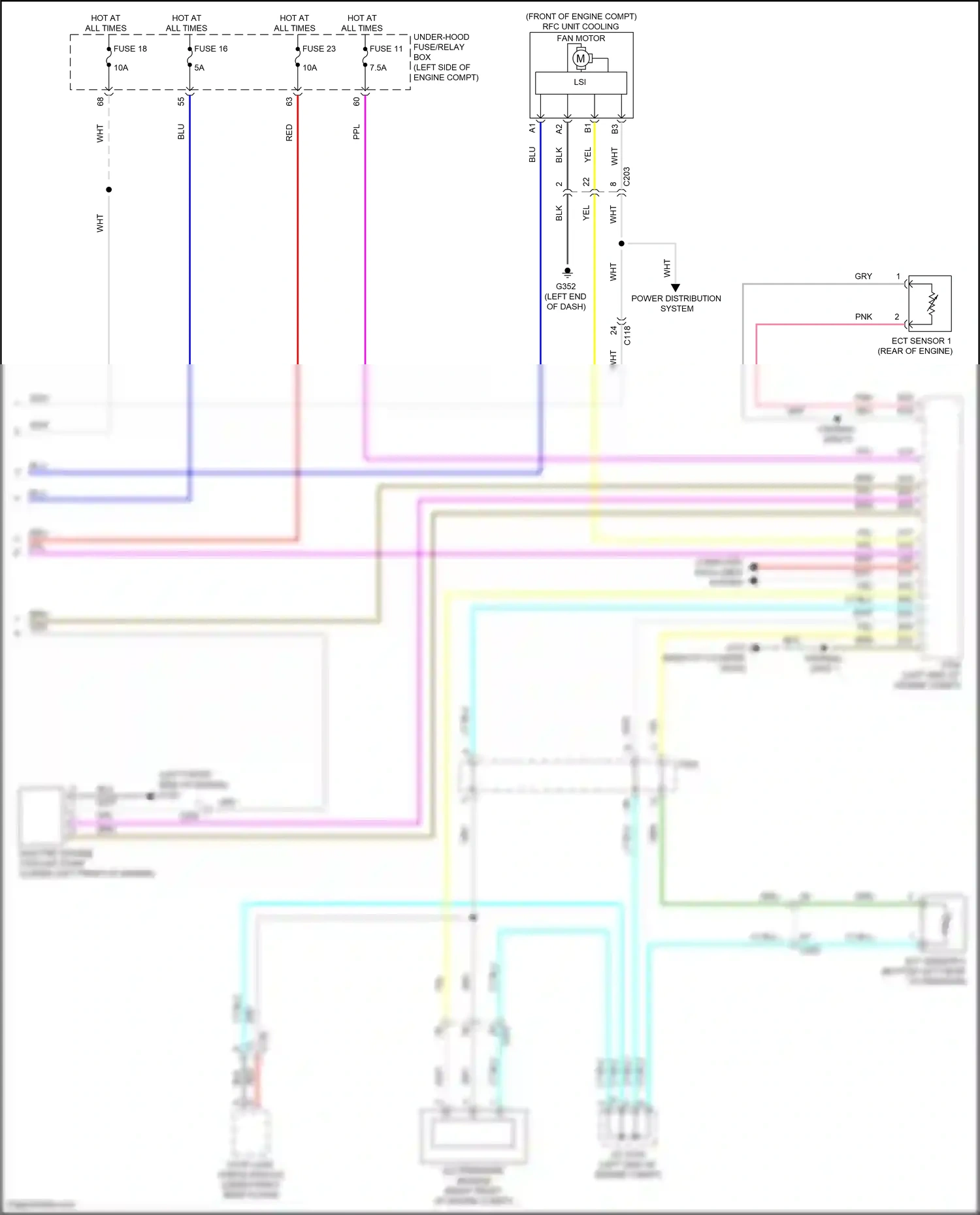 Wiring diagram ect sensor 2 for Honda CR-V V facelift (2019-2024) (1 of 3)