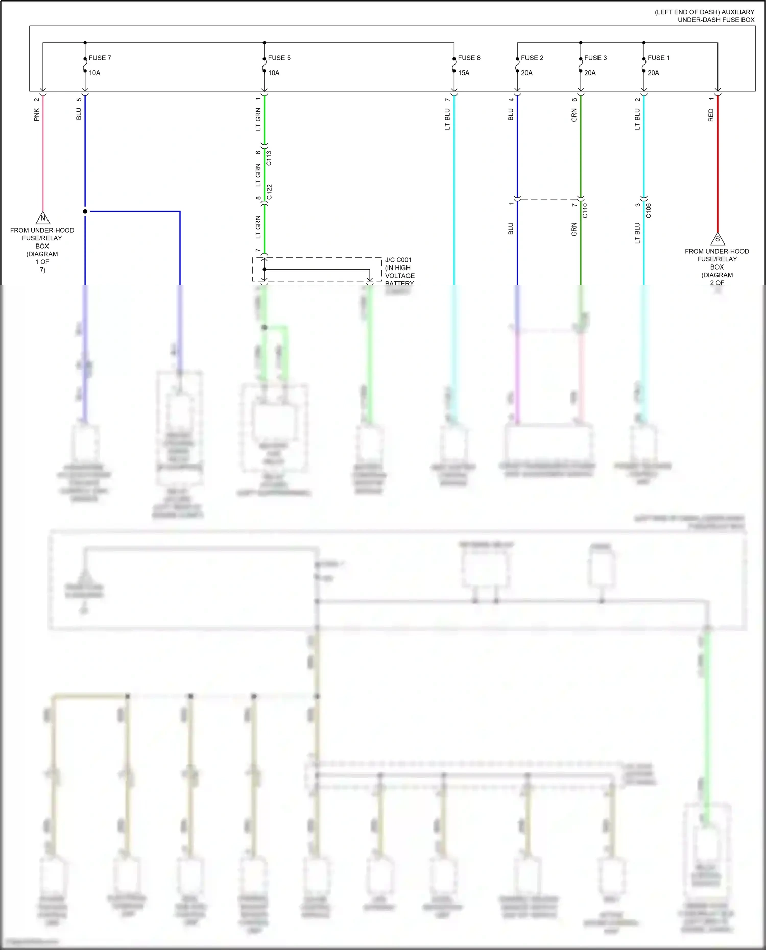 Wiring diagram electrical compass unit for Honda CR-V V facelift (2019-2024) (5 of 5)