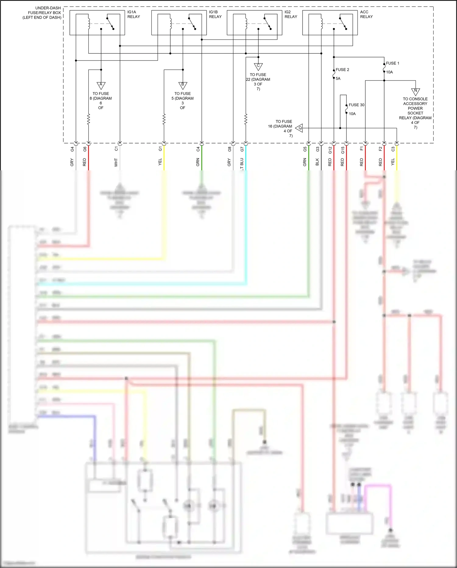 Wiring diagram engine start/stop switch for Honda CR-V V facelift (2019-2024) (2 of 4)