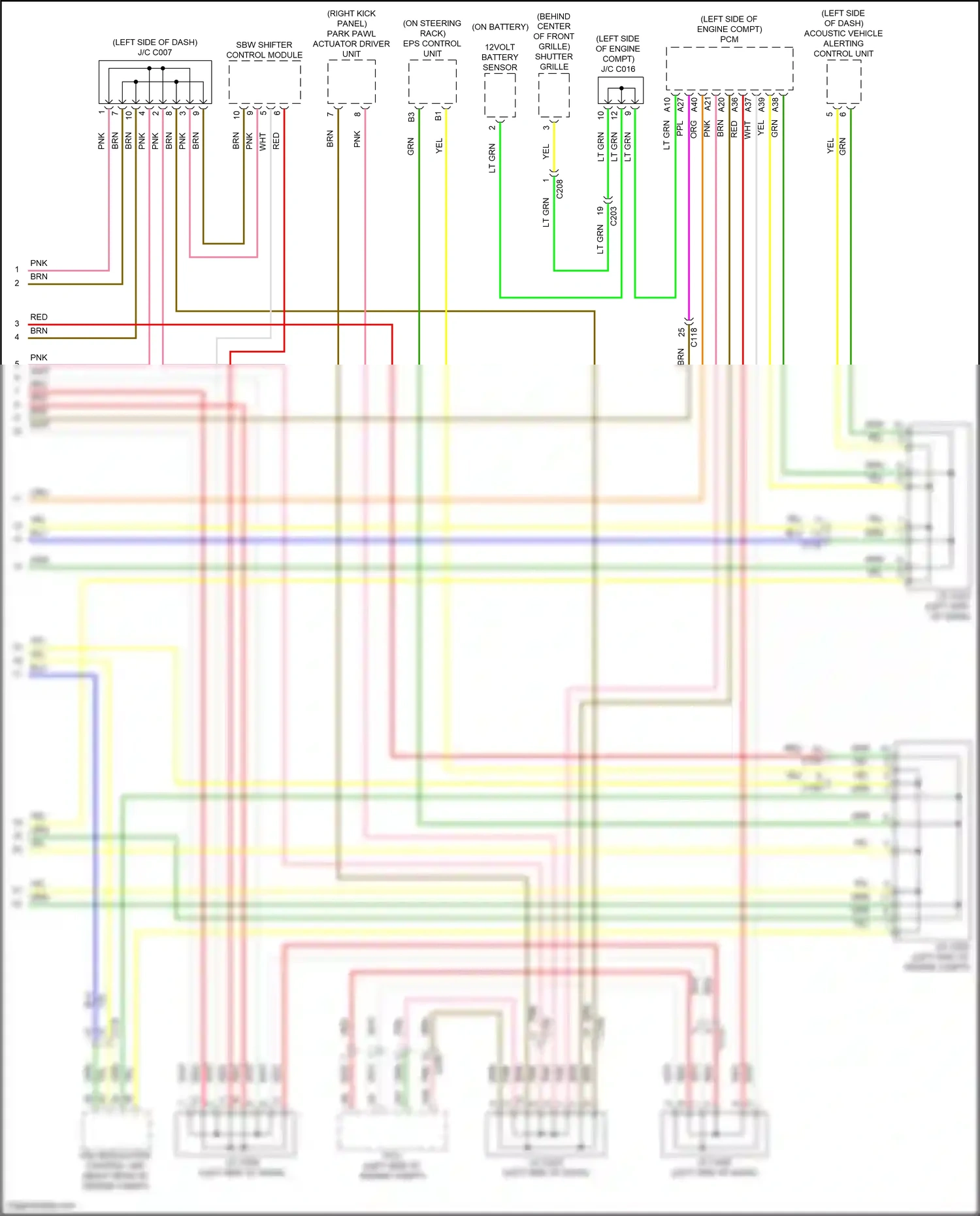 Wiring diagram eps control unit for Honda CR-V V facelift (2019-2024) (1 of 4)