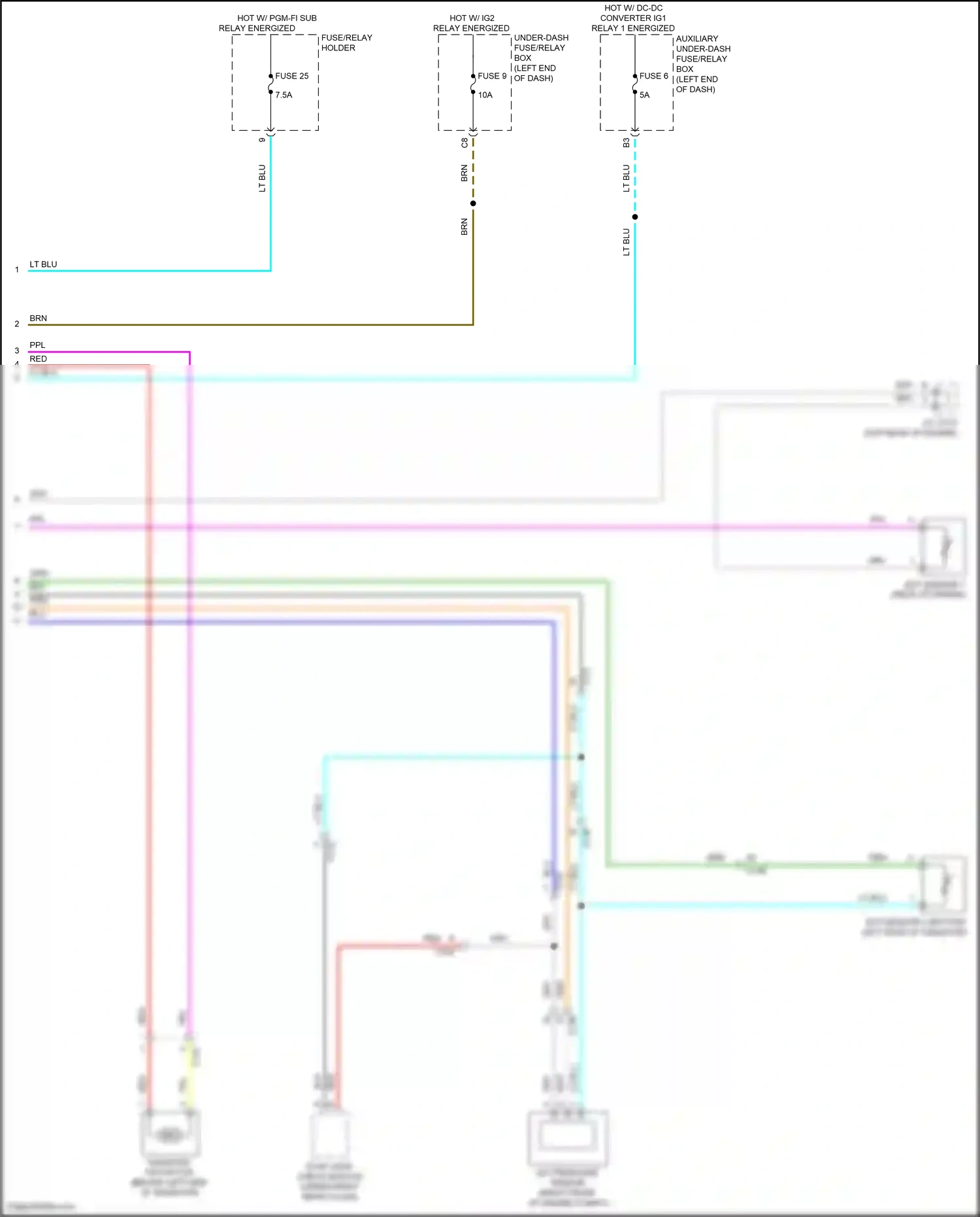Wiring diagram evap leak check module for Honda CR-V V facelift (2019-2024) (3 of 8)