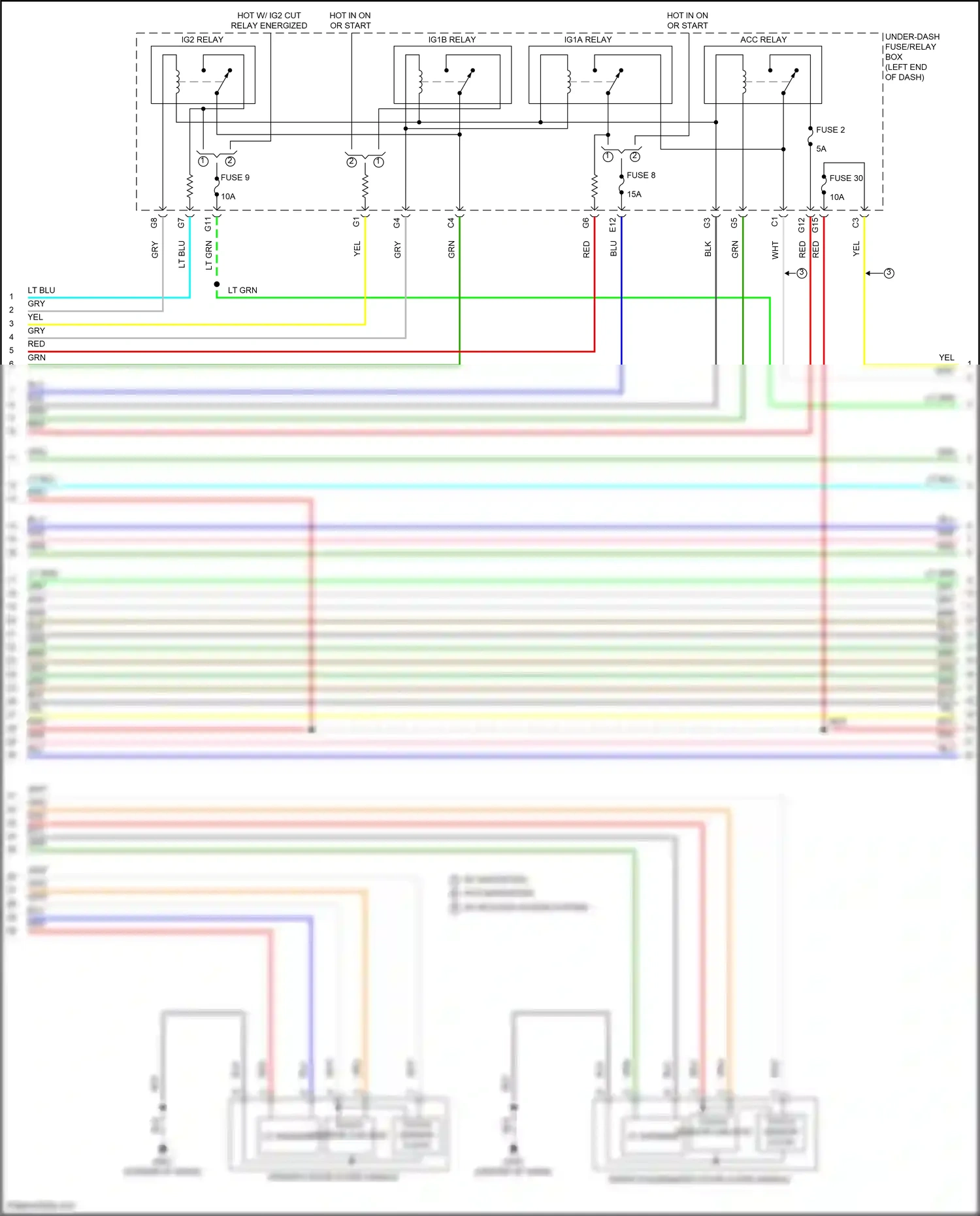 Wiring diagram front passenger's door outer handle for Honda CR-V V facelift (2019-2024) (1 of 6)