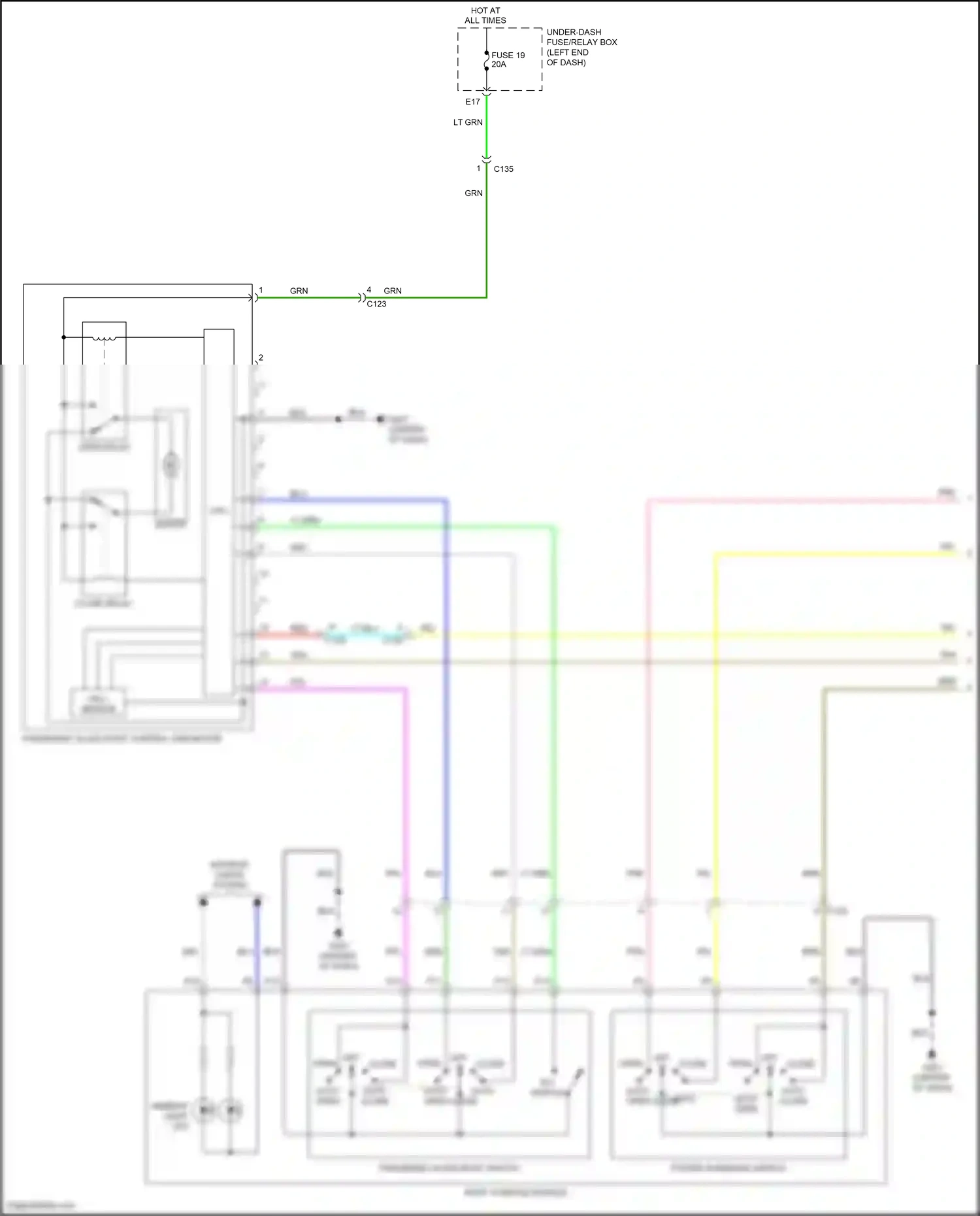 Wiring diagram hall sensor for Honda CR-V V facelift (2019-2024) (2 of 3)