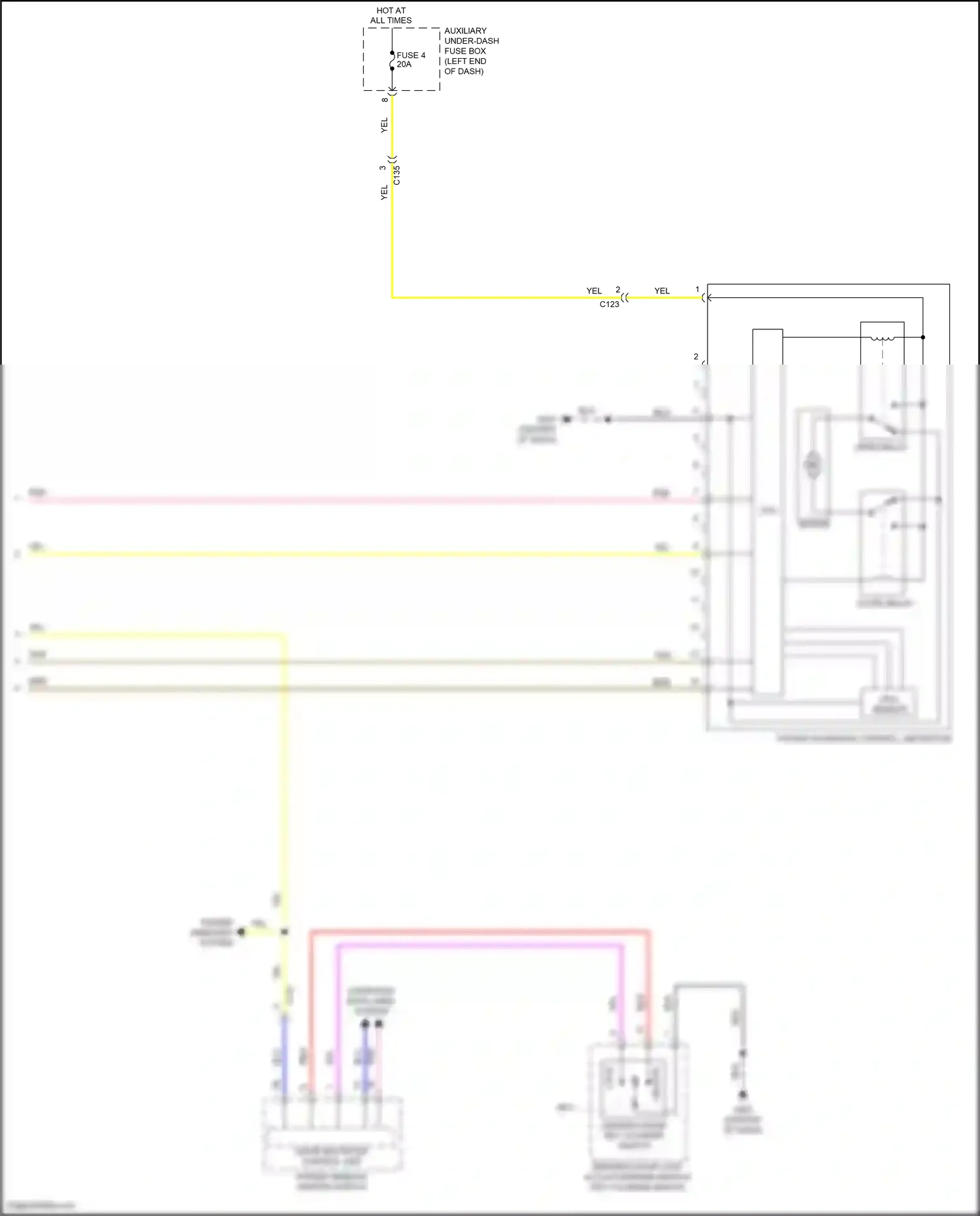 Wiring diagram hall sensor for Honda CR-V V facelift (2019-2024) (3 of 3)