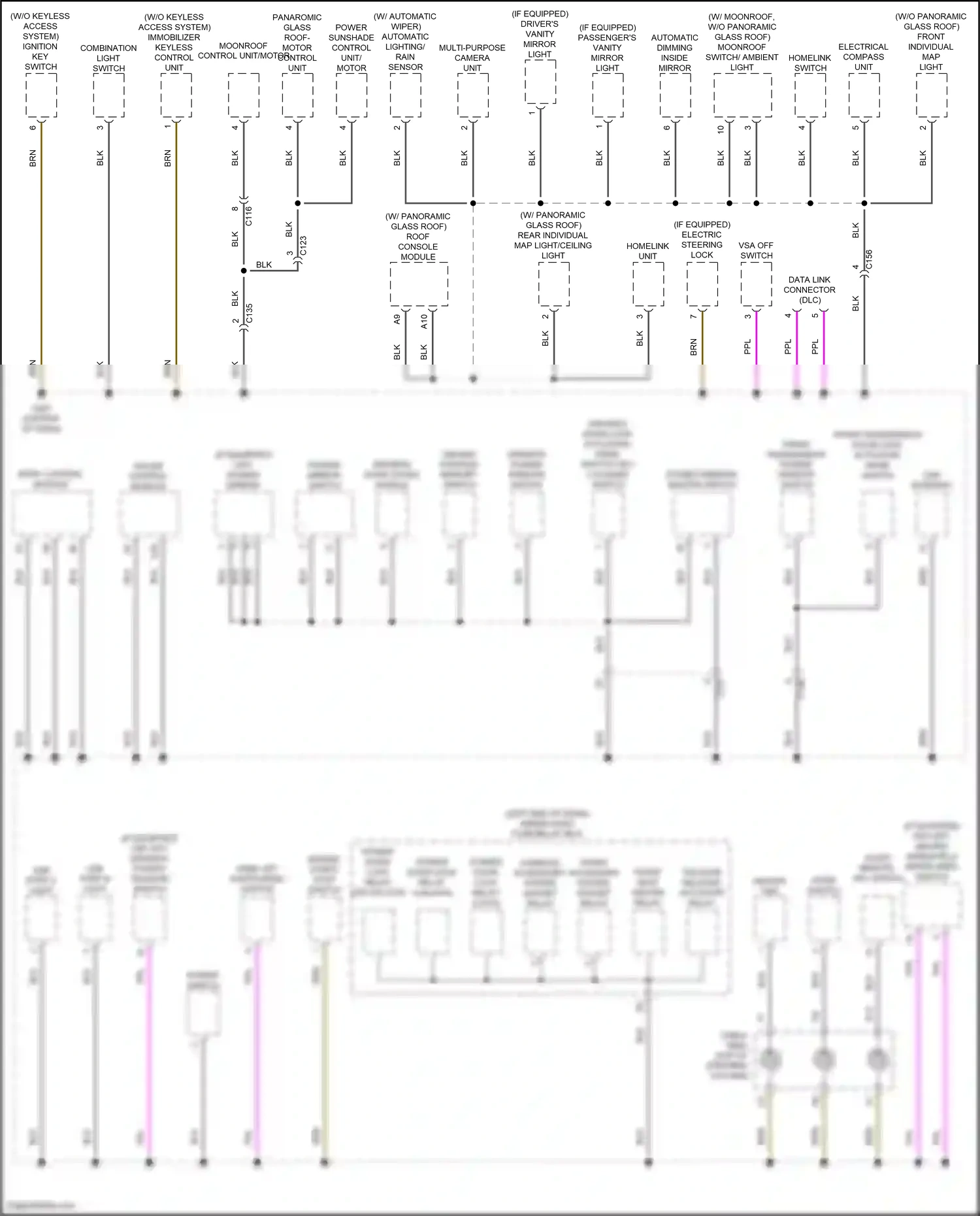 Wiring diagram ignition key switch for Honda CR-V V facelift (2019-2024) (4 of 7)