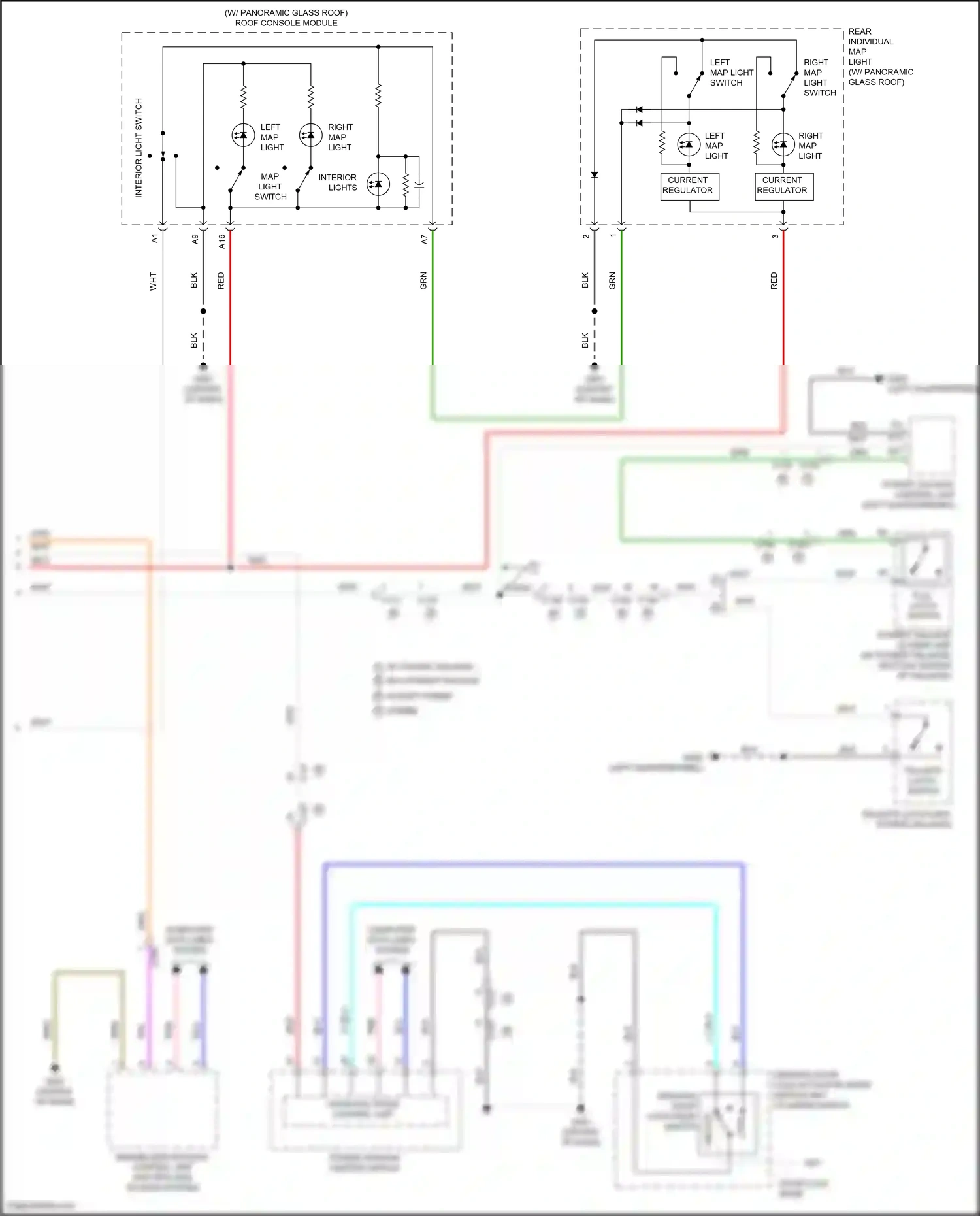 Wiring diagram interior light switch for Honda CR-V V facelift (2019-2024) (3 of 4)