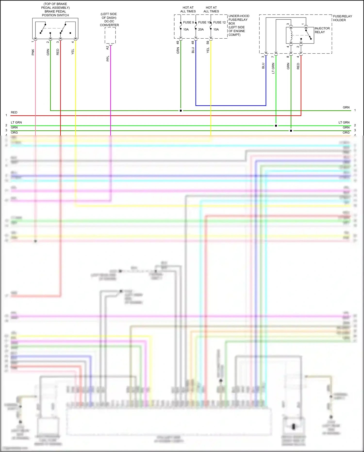 Wiring diagram knock sensor for Honda CR-V V facelift (2019-2024) (1 of 2)