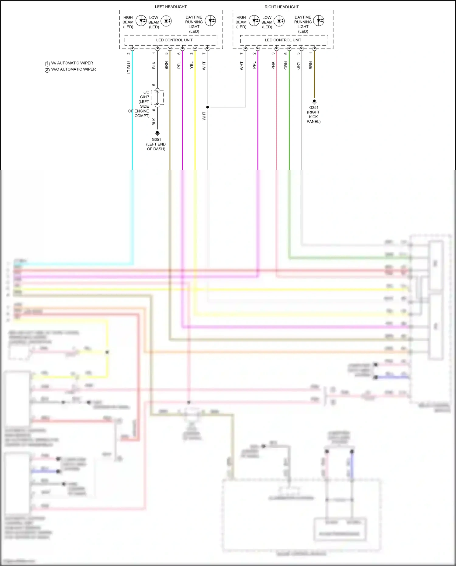 Wiring diagram led control unit for Honda CR-V V facelift (2019-2024) (4 of 4)