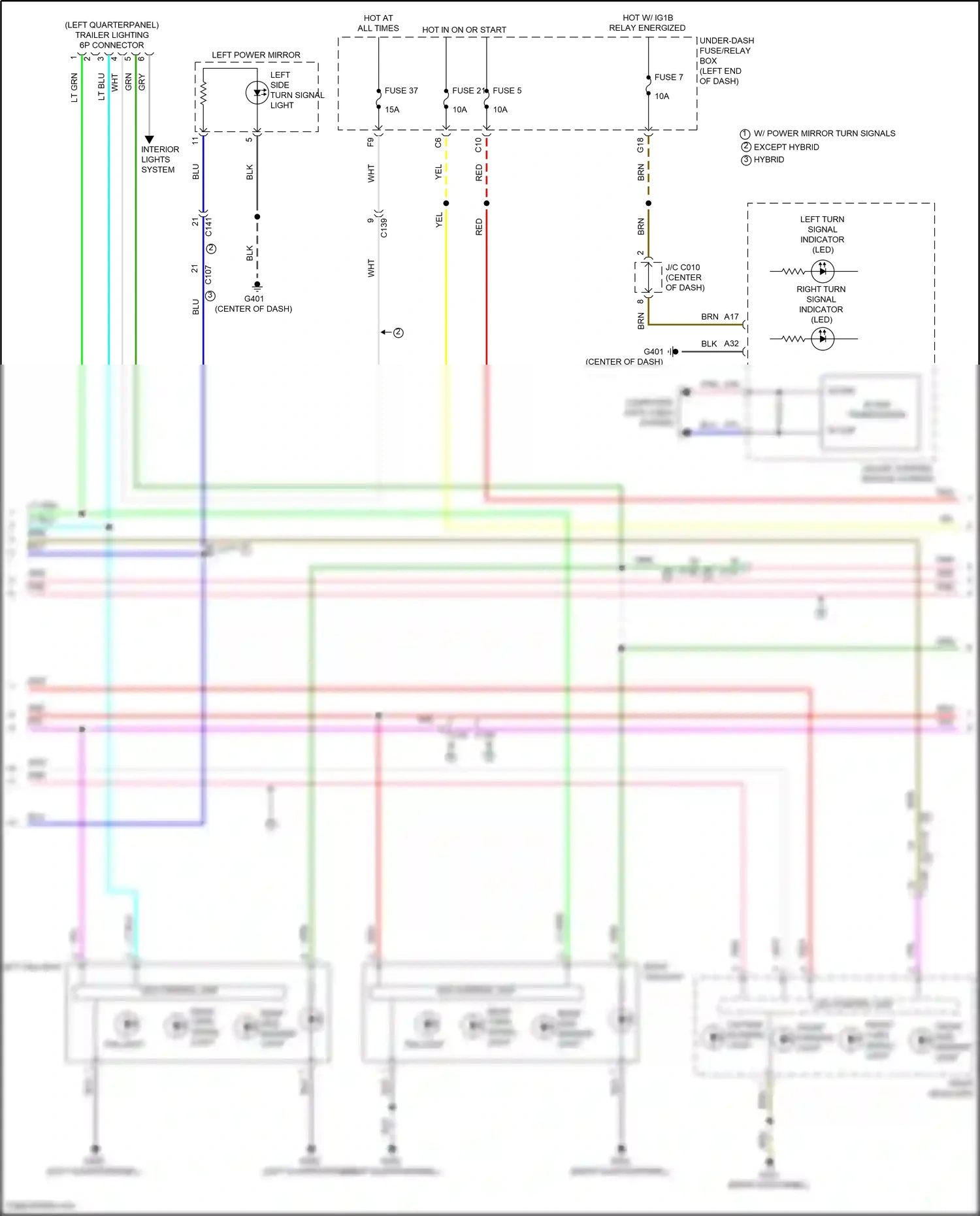 Wiring diagram led control unit for Honda CR-V V facelift (2019-2024) (2 of 4)