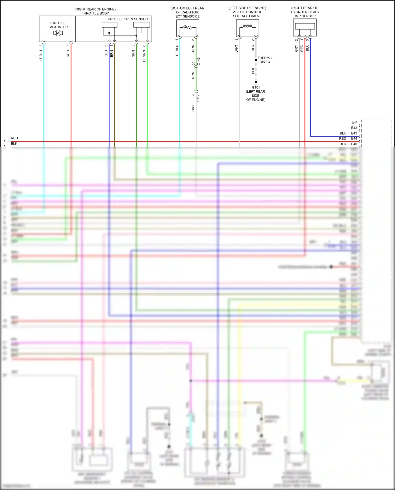 Wiring diagram maf sensor/iat sensor 1 for Honda CR-V V facelift (2019-2024) (1 of 1)