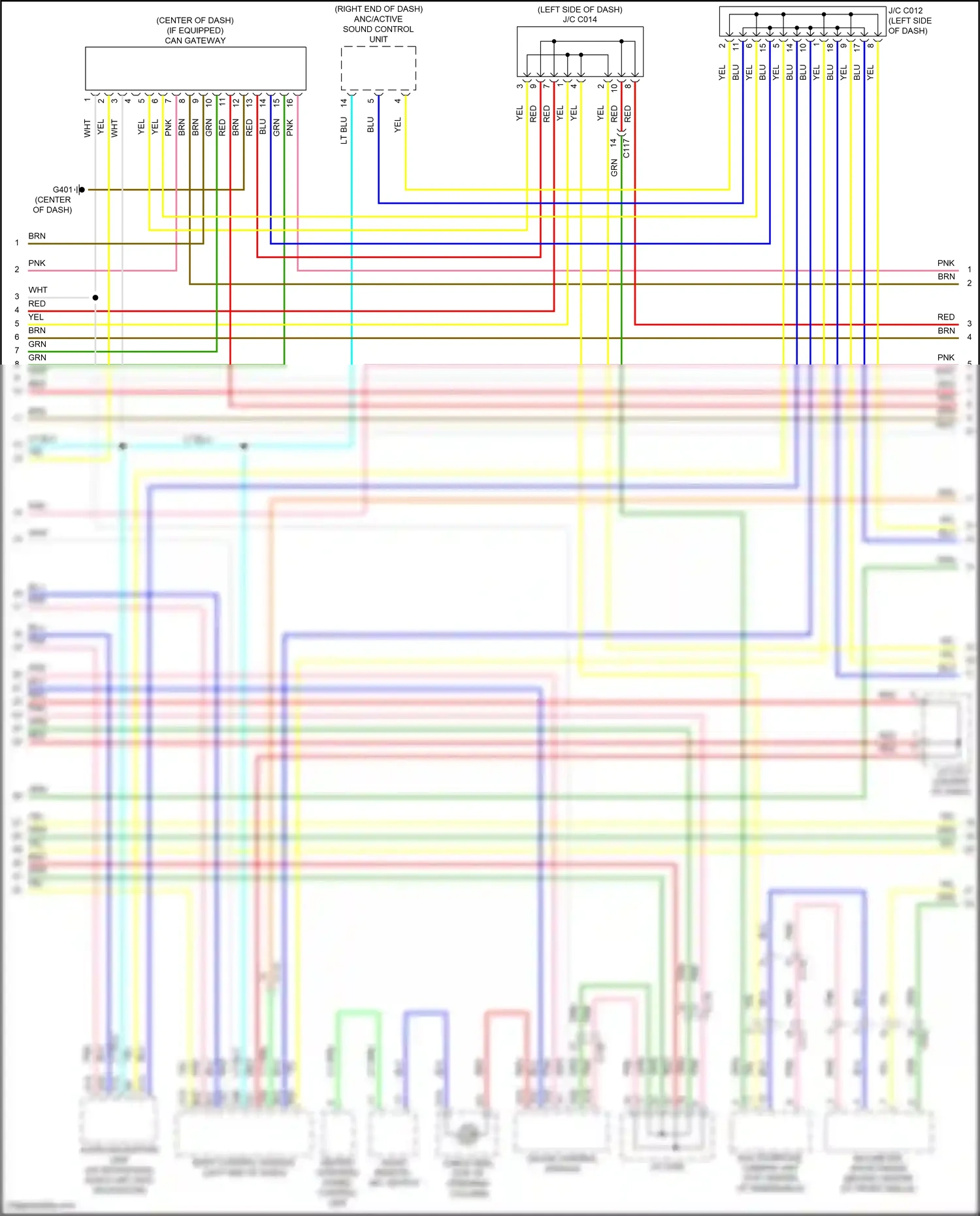 Wiring diagram multipurpose camera unit for Honda CR-V V facelift (2019-2024) (1 of 2)
