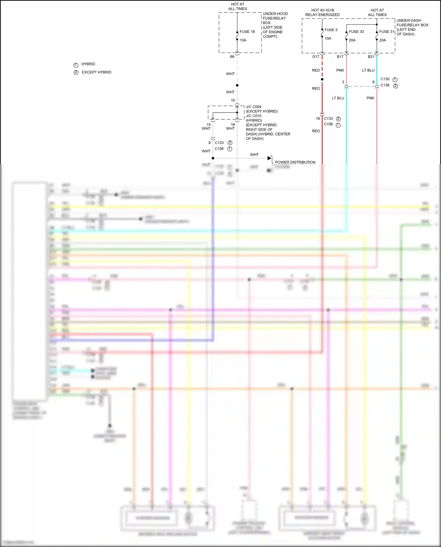 Wiring diagram position sensor for Honda CR-V V facelift (2019-2024) (1 of 2)