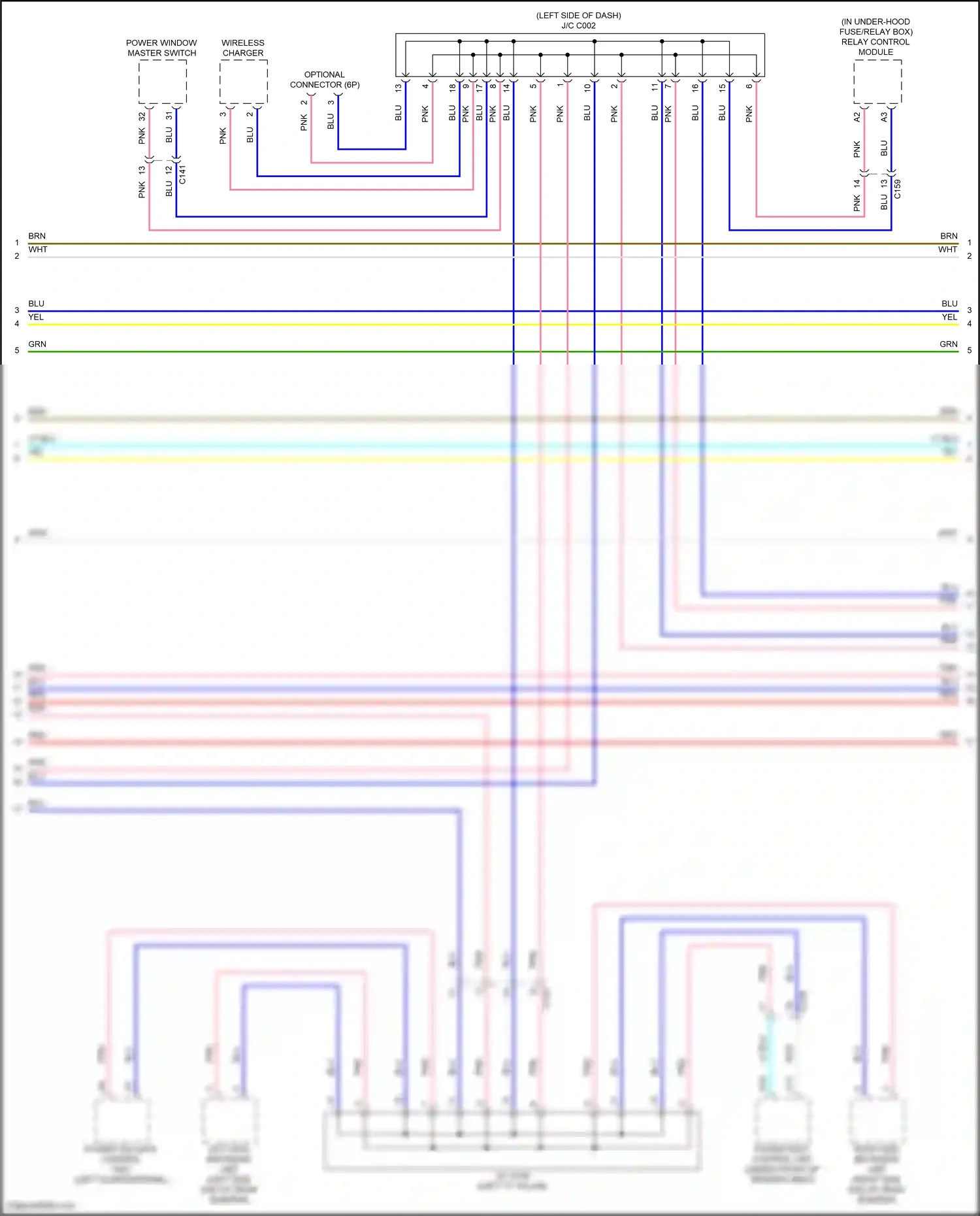 Wiring diagram relay control module for Honda CR-V V facelift (2019-2024) (1 of 27)