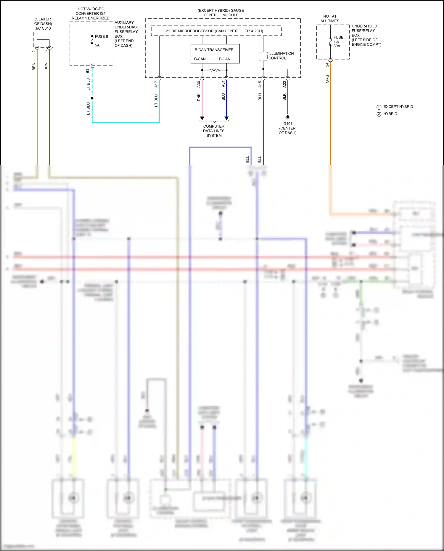 Wiring diagram relay control module for Honda CR-V V facelift (2019-2024) (3 of 27)