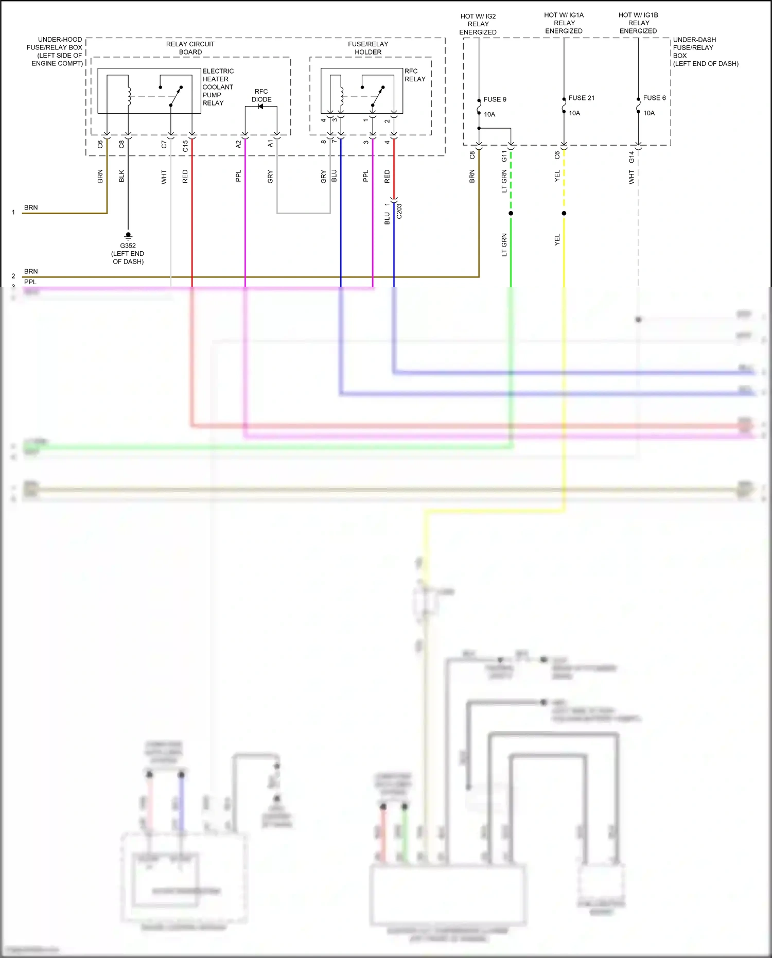 Wiring diagram rfc diode for Honda CR-V V facelift (2019-2024) (1 of 2)