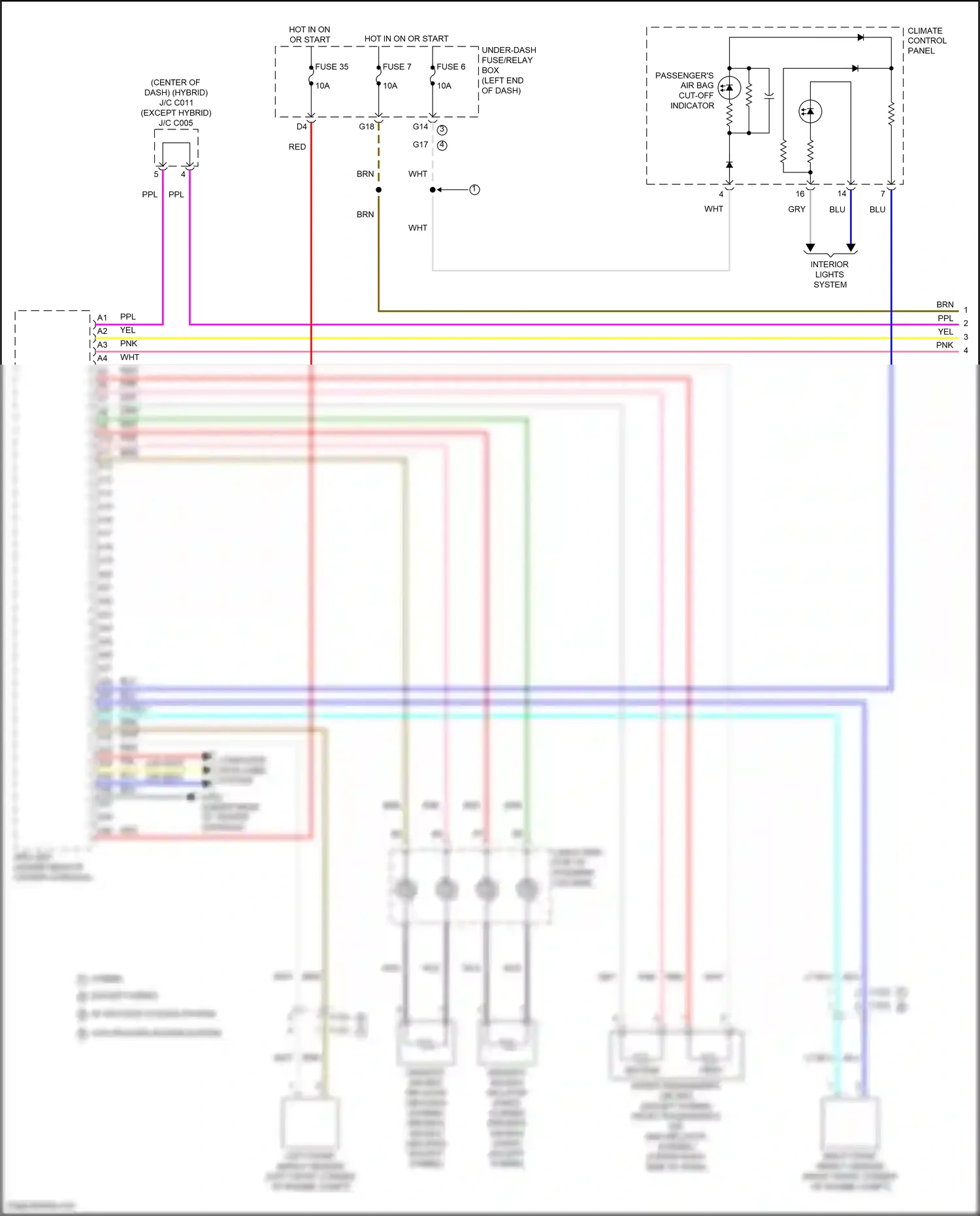 Wiring diagram right front impact sensor for Honda CR-V V facelift (2019-2024) (1 of 1)