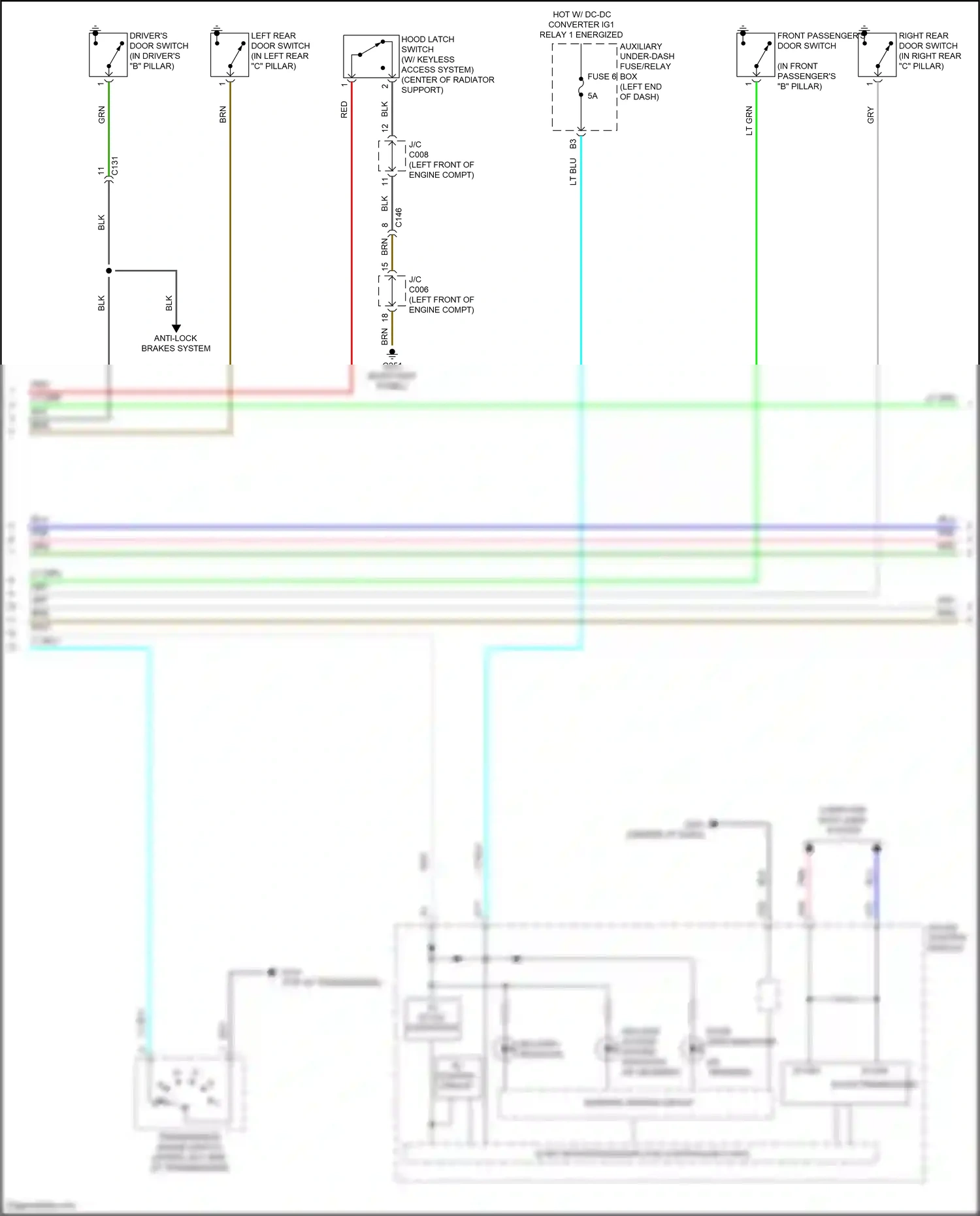 Wiring diagram security indicator for Honda CR-V V facelift (2019-2024) (1 of 3)