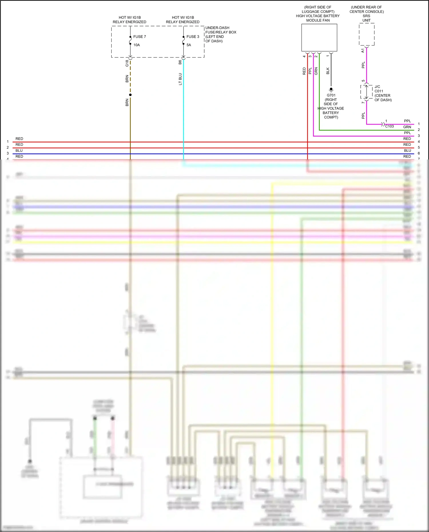 Wiring diagram sensor 4 for Honda CR-V V facelift (2019-2024) (1 of 1)
