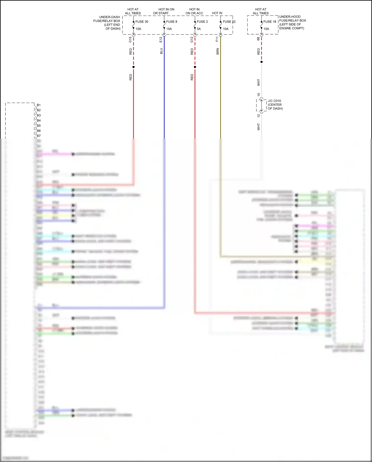 Wiring diagram shift interlock system for Honda CR-V V facelift (2019-2024) (2 of 4)