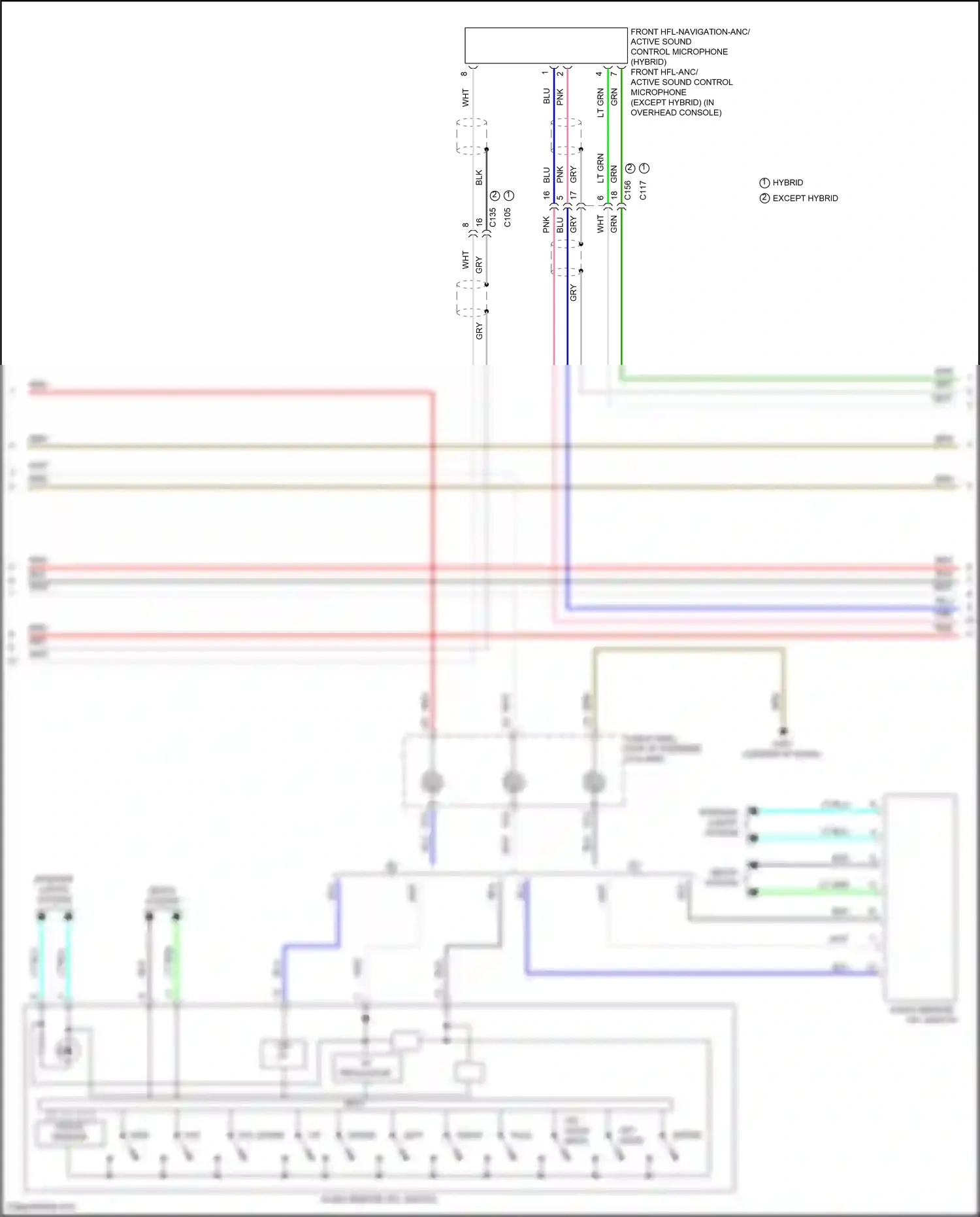 Wiring diagram touch sensor for Honda CR-V V facelift (2019-2024) (1 of 4)
