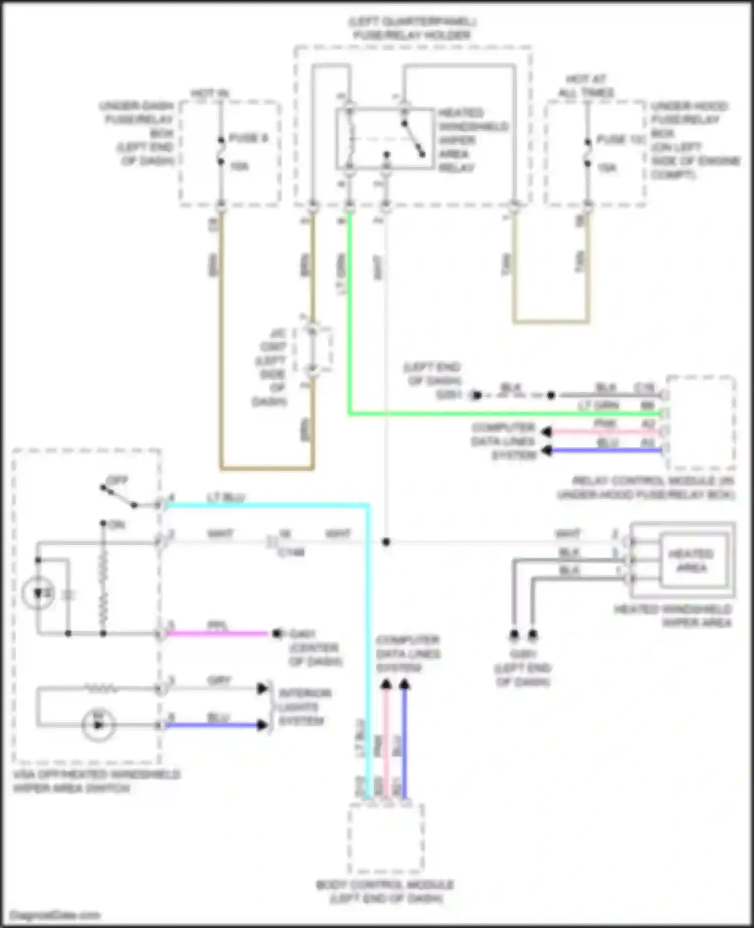 CR-V Honda V (2016-2022): Heated windshield circuit