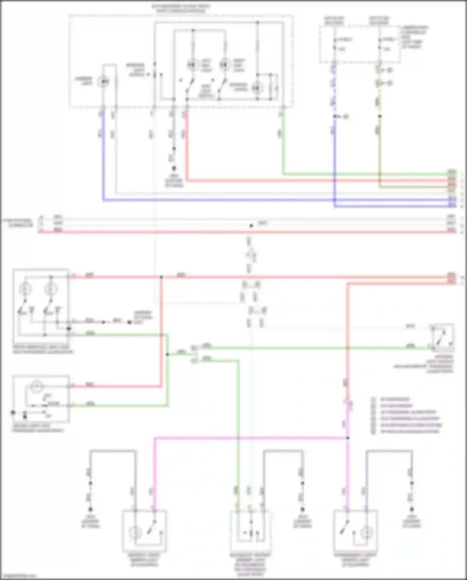 CR-V Honda V (2016-2022): Courtesy lamps circuit (1 of 3)