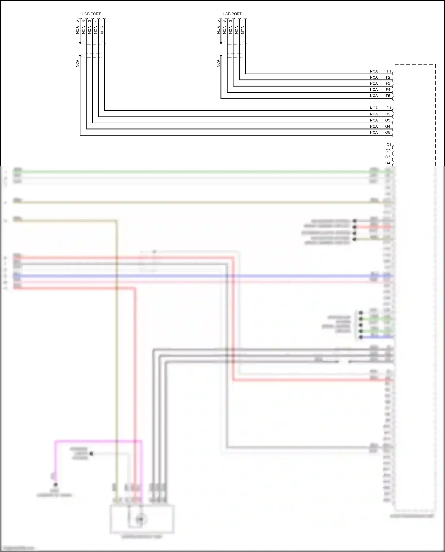 Wiring diagram audio- navigation unit for Honda CR-V V (2016-2022) (4 of 10)