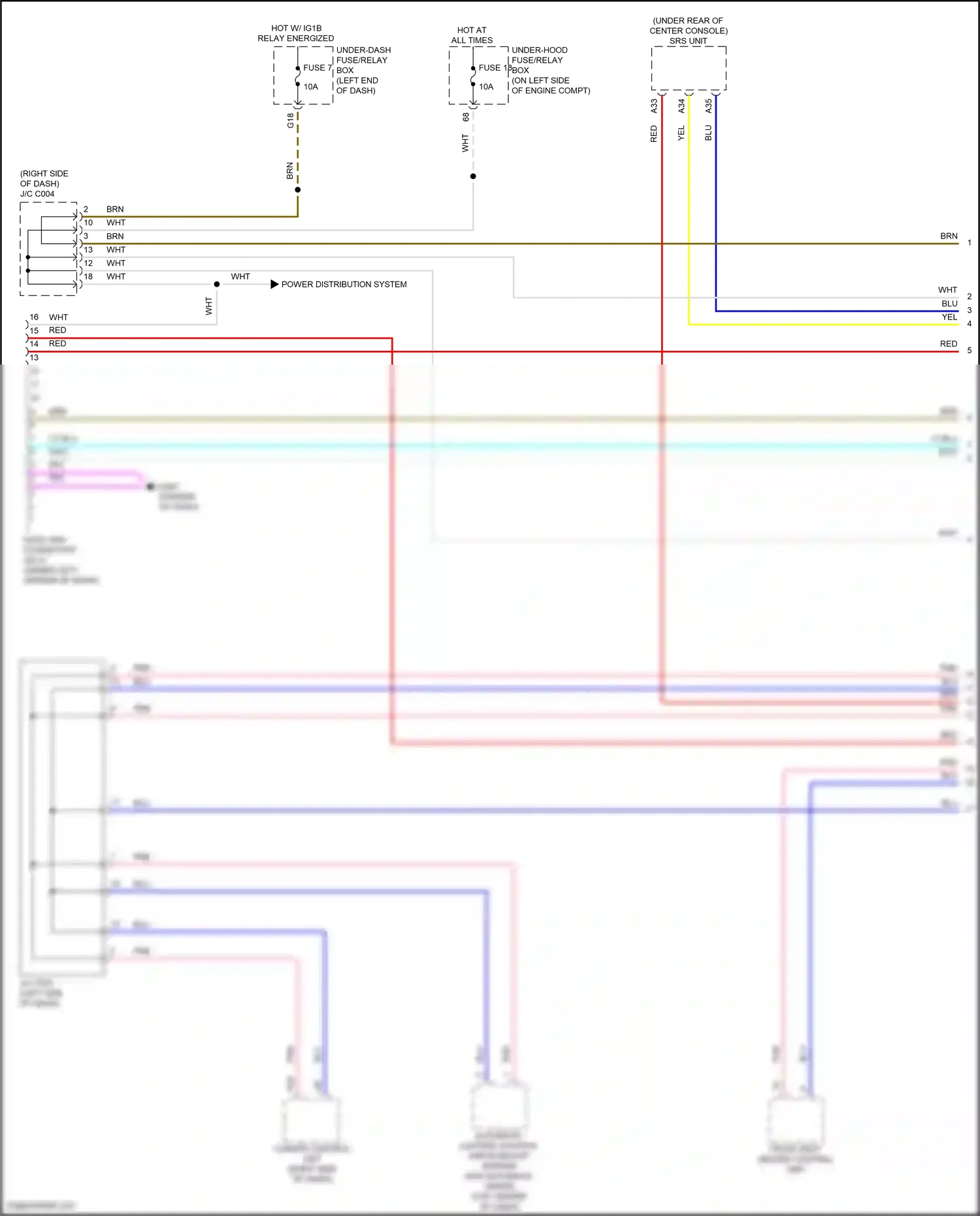 Wiring diagram automatic lighting control unit/sunlight sensor for Honda CR-V V (2016-2022) (1 of 2)