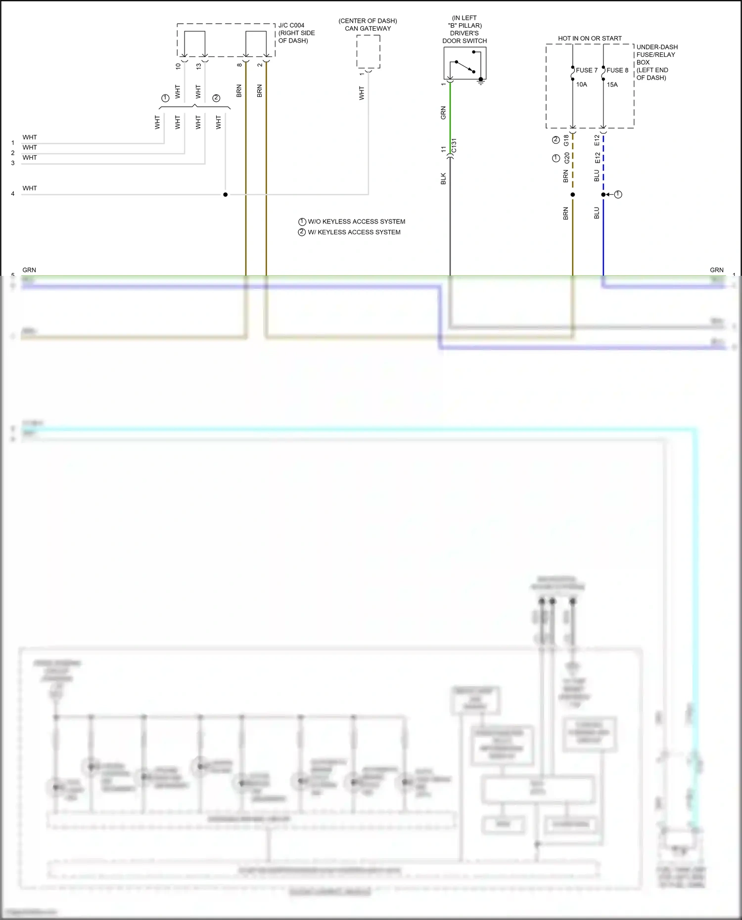 Wiring diagram back light led driver for Honda CR-V V (2016-2022) (1 of 1)
