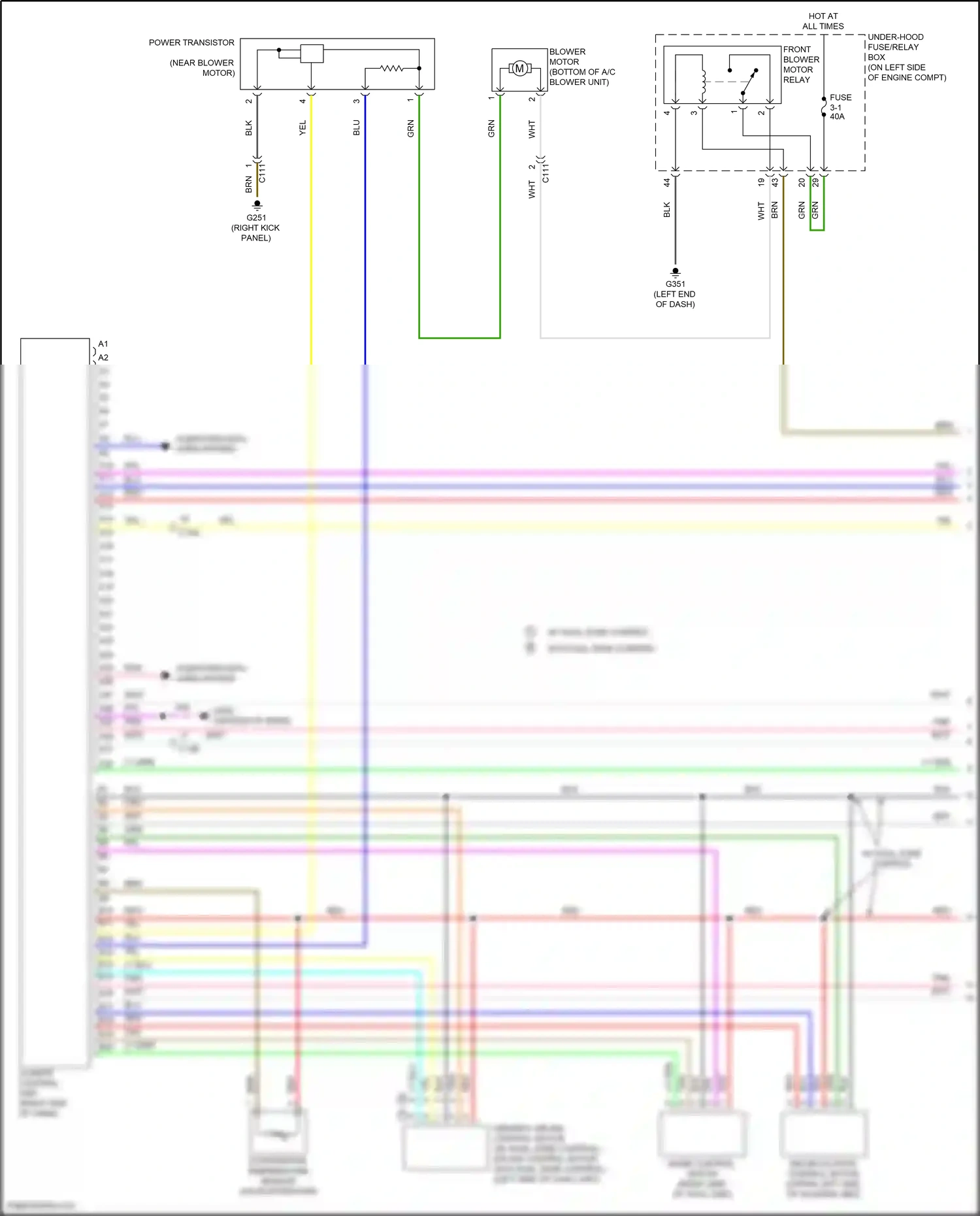 Wiring diagram climate control unit for Honda CR-V V (2016-2022) (1 of 7)