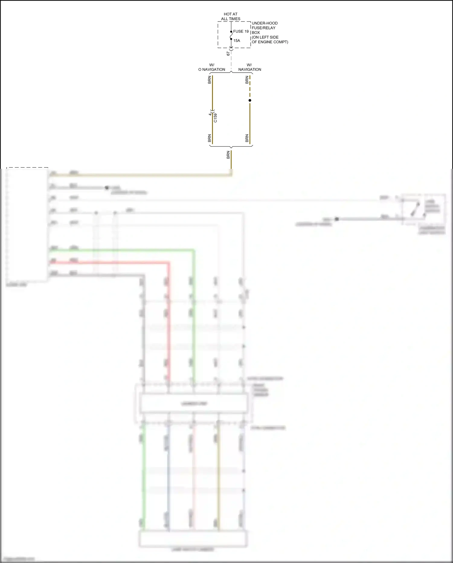 Wiring diagram combination light switch for Honda CR-V V (2016-2022) (5 of 6)