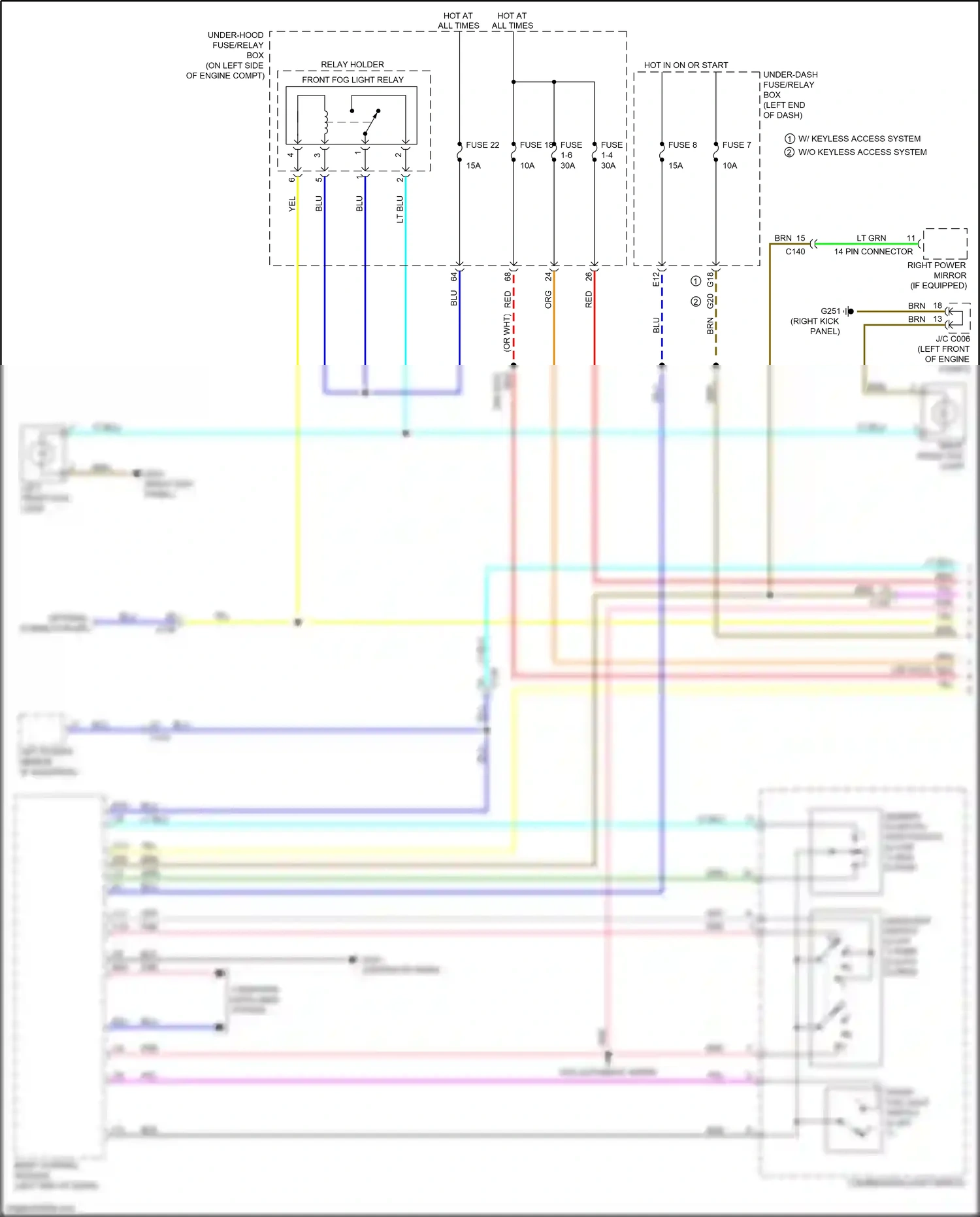 Wiring diagram combination light switch for Honda CR-V V (2016-2022) (3 of 6)