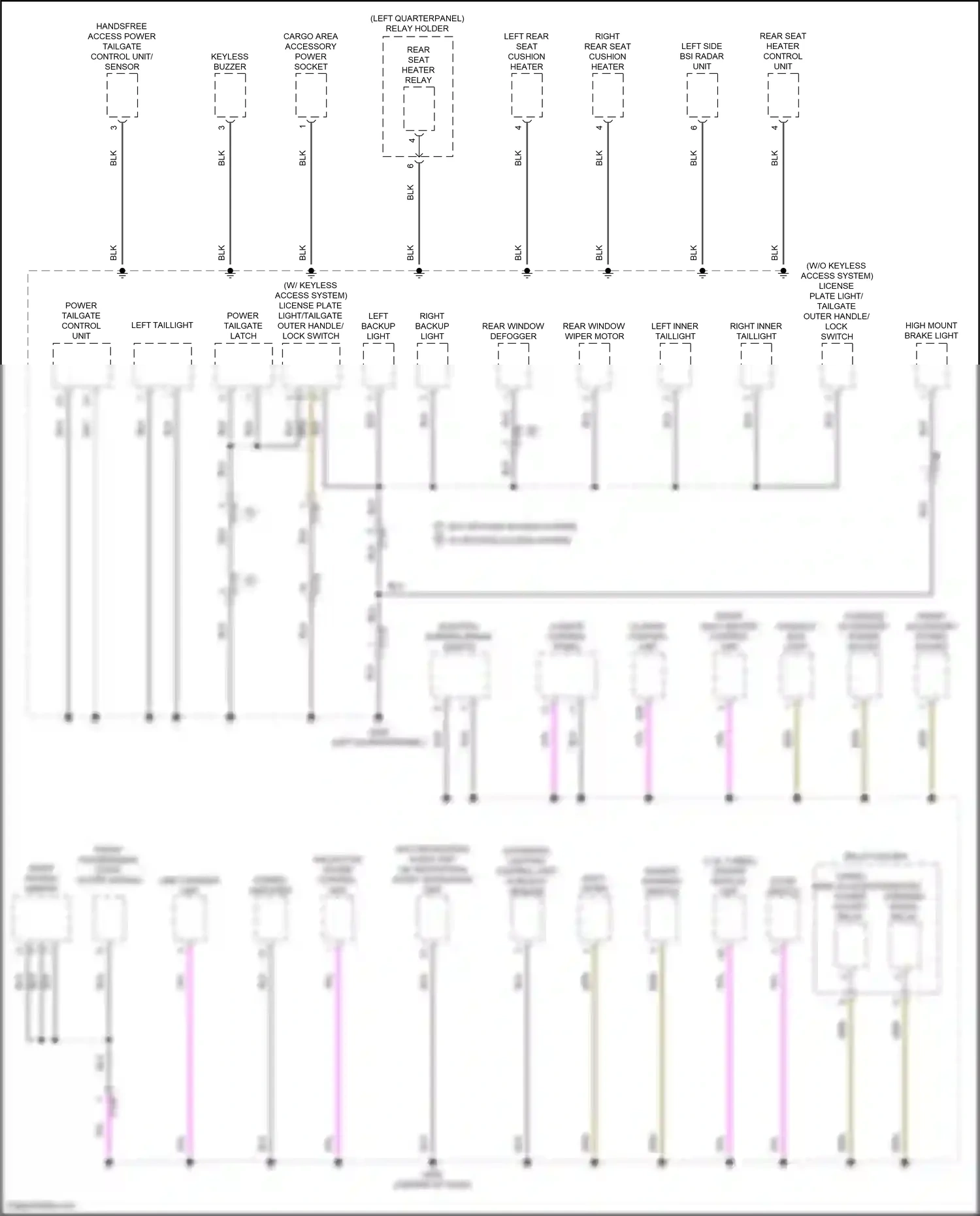 Wiring diagram console accessory power socket for Honda CR-V V (2016-2022) (1 of 3)