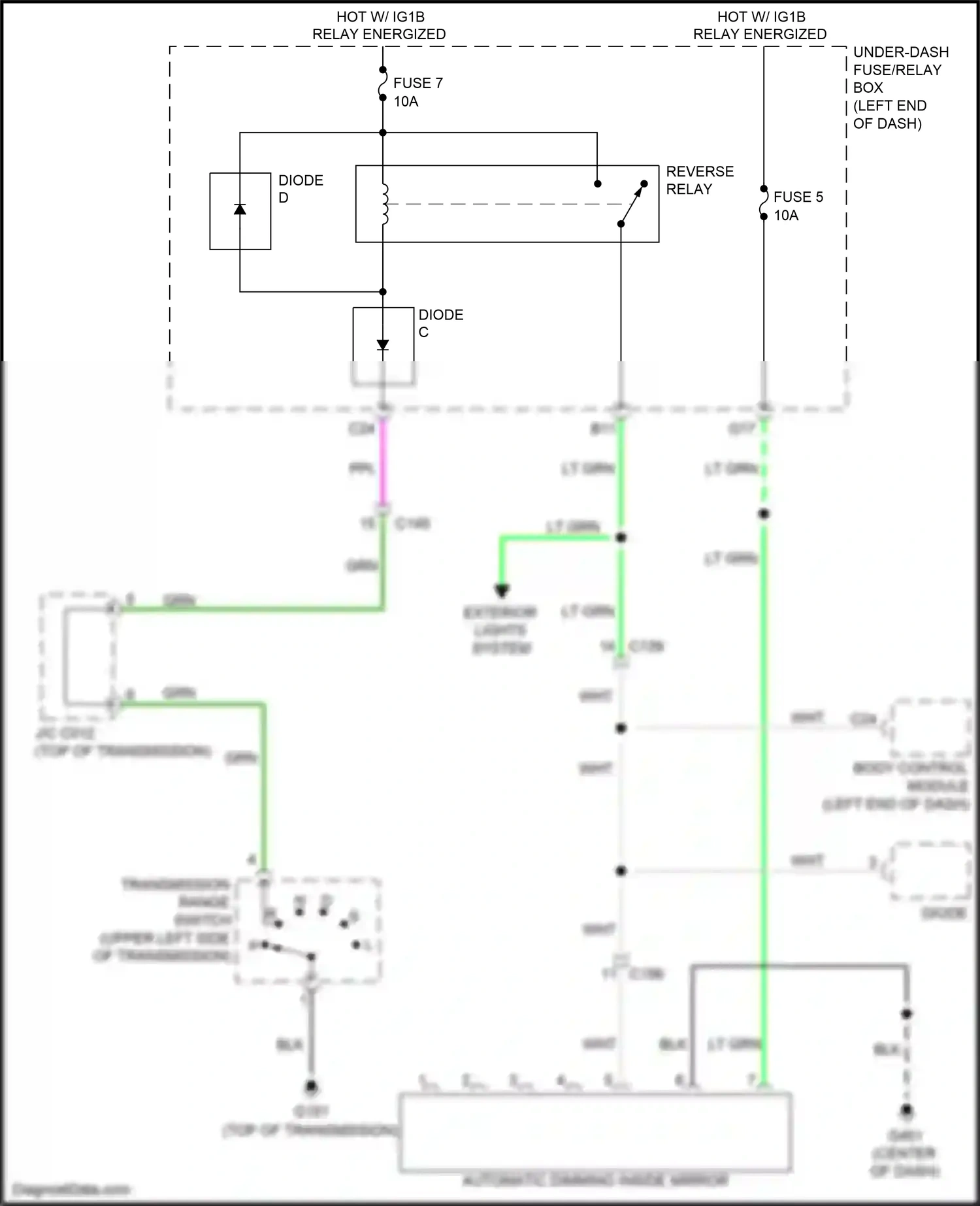 Wiring diagram diode c for Honda CR-V V (2016-2022) (1 of 3)