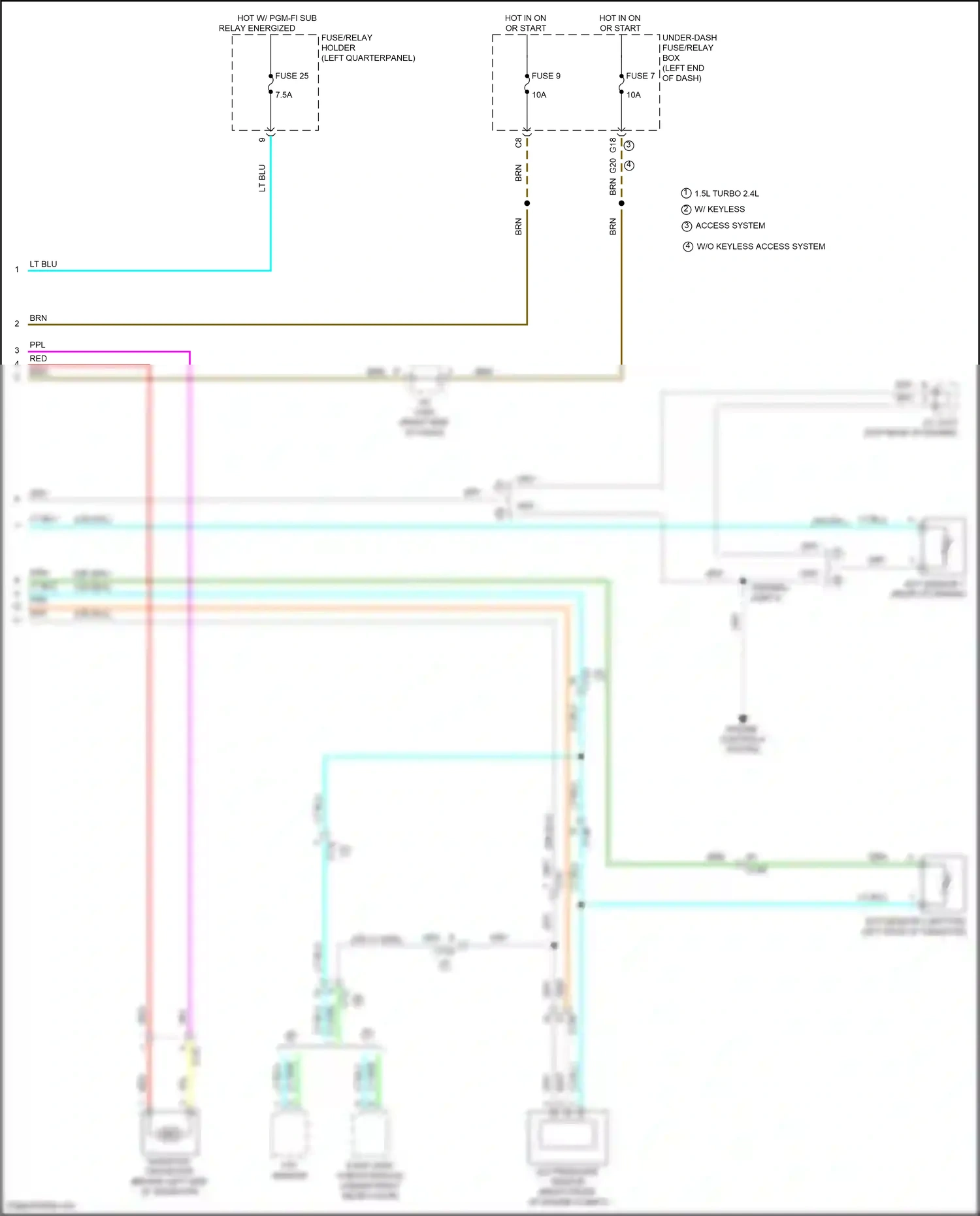 Wiring diagram engine controls system for Honda CR-V V (2016-2022) (5 of 5)