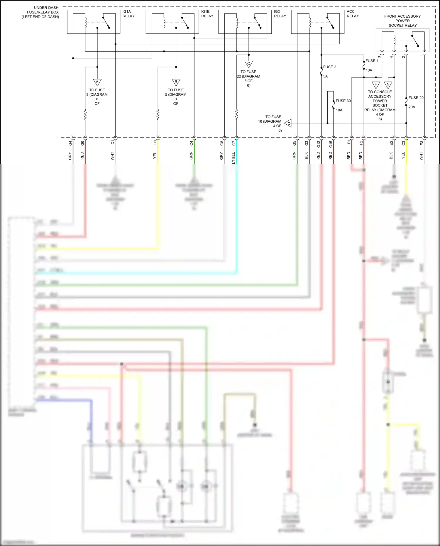 Wiring diagram engine start/stop switch for Honda CR-V V (2016-2022) (2 of 4)