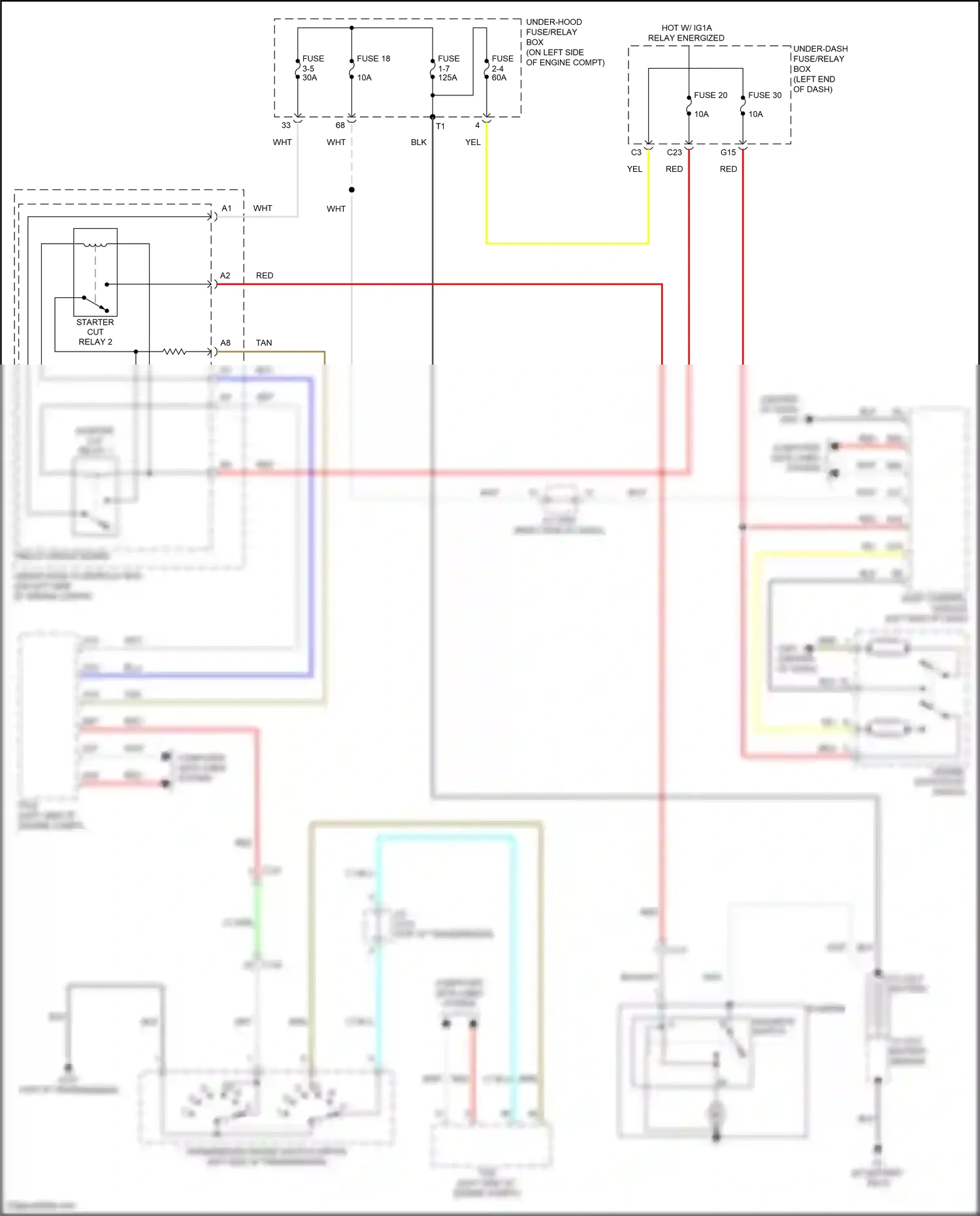 Wiring diagram engine start/stop switch for Honda CR-V V (2016-2022) (4 of 4)