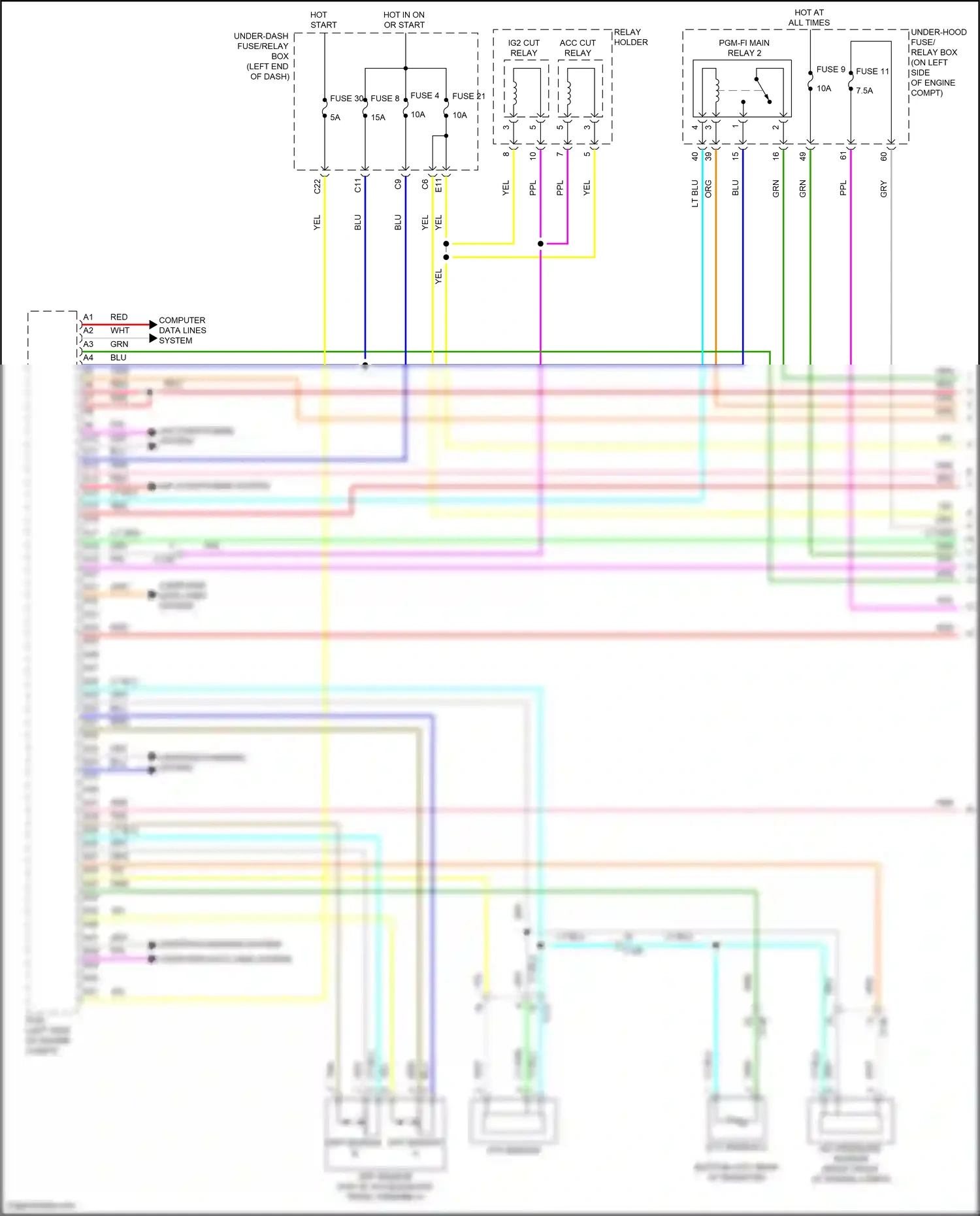 Wiring diagram ftp sensor for Honda CR-V V (2016-2022) (3 of 3)