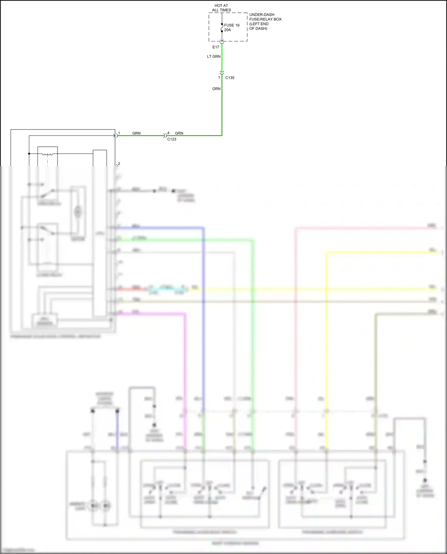 Wiring diagram hall sensor for Honda CR-V V (2016-2022) (2 of 2)