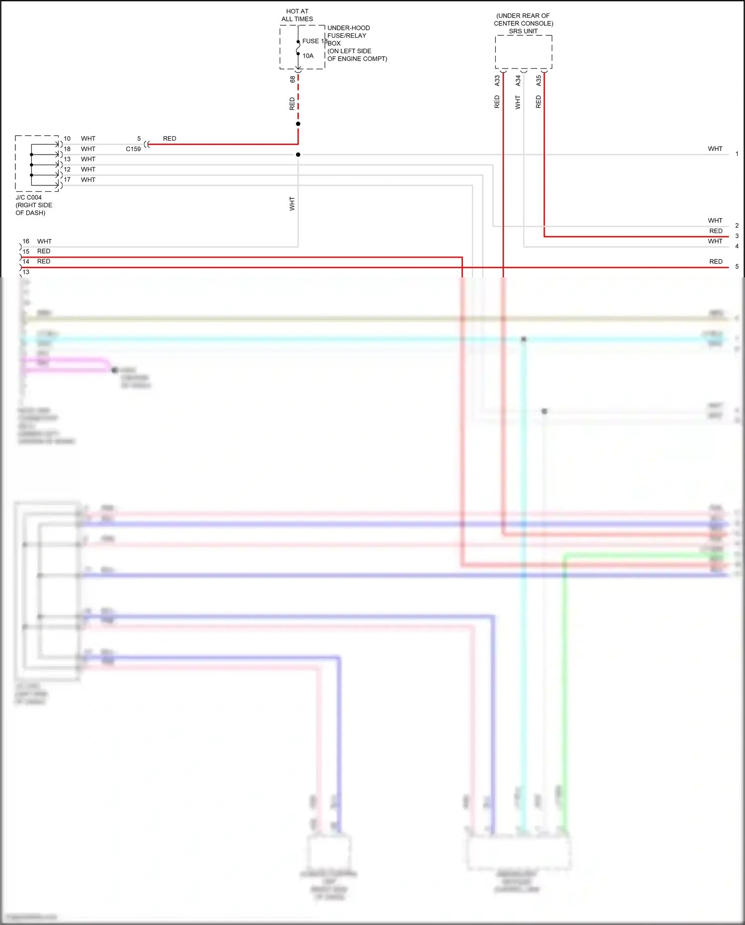 Wiring diagram immobilizer keyless control unit for Honda CR-V V (2016-2022) (1 of 6)