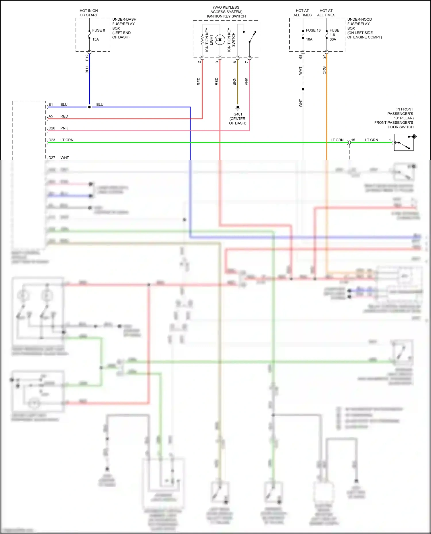 Wiring diagram interior light switch for Honda CR-V V (2016-2022) (2 of 4)