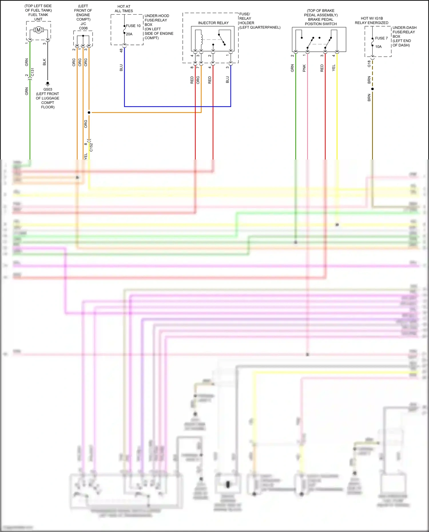 Wiring diagram knock sensor for Honda CR-V V (2016-2022) (2 of 2)