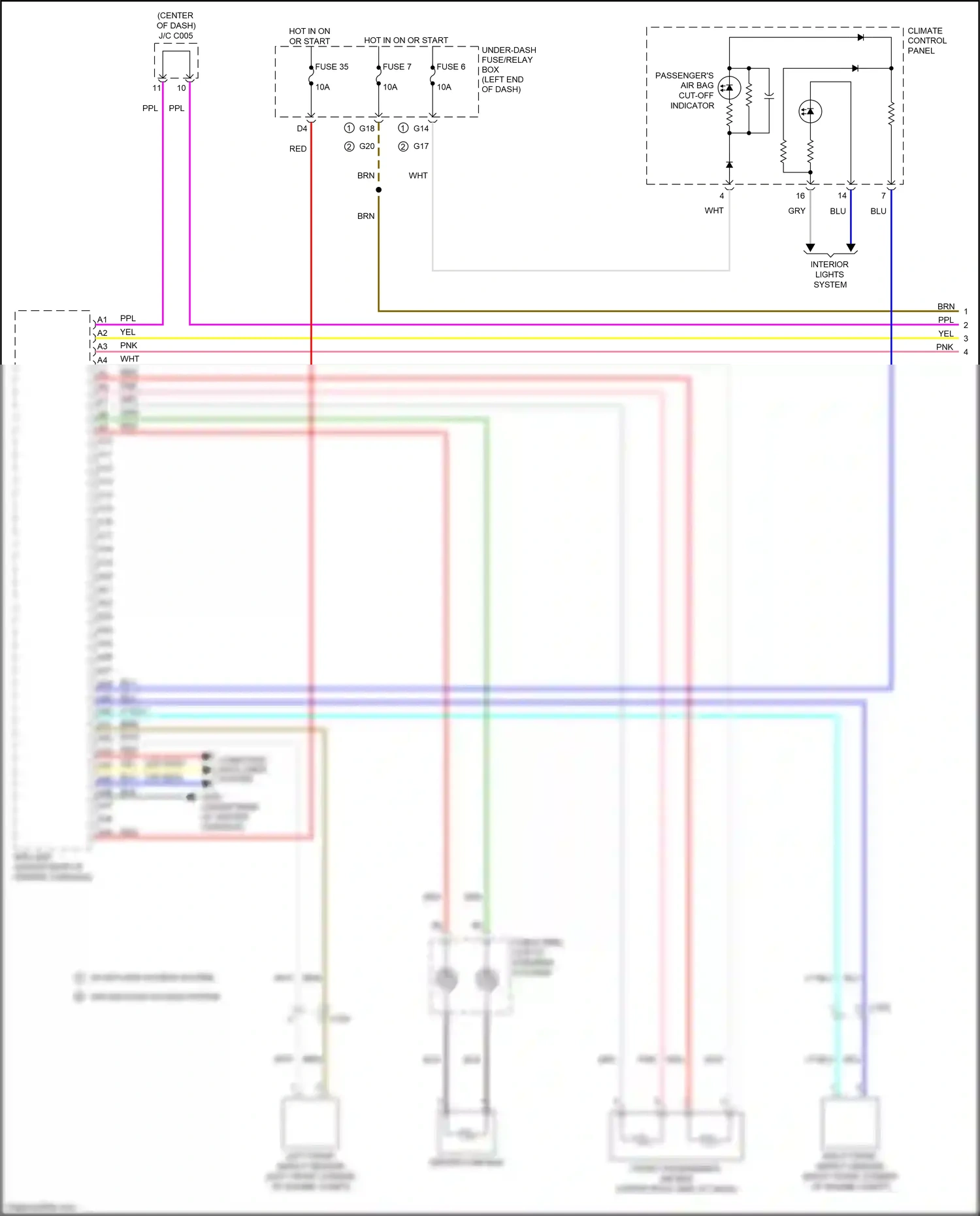 Wiring diagram left front impact sensor for Honda CR-V V (2016-2022) (1 of 1)