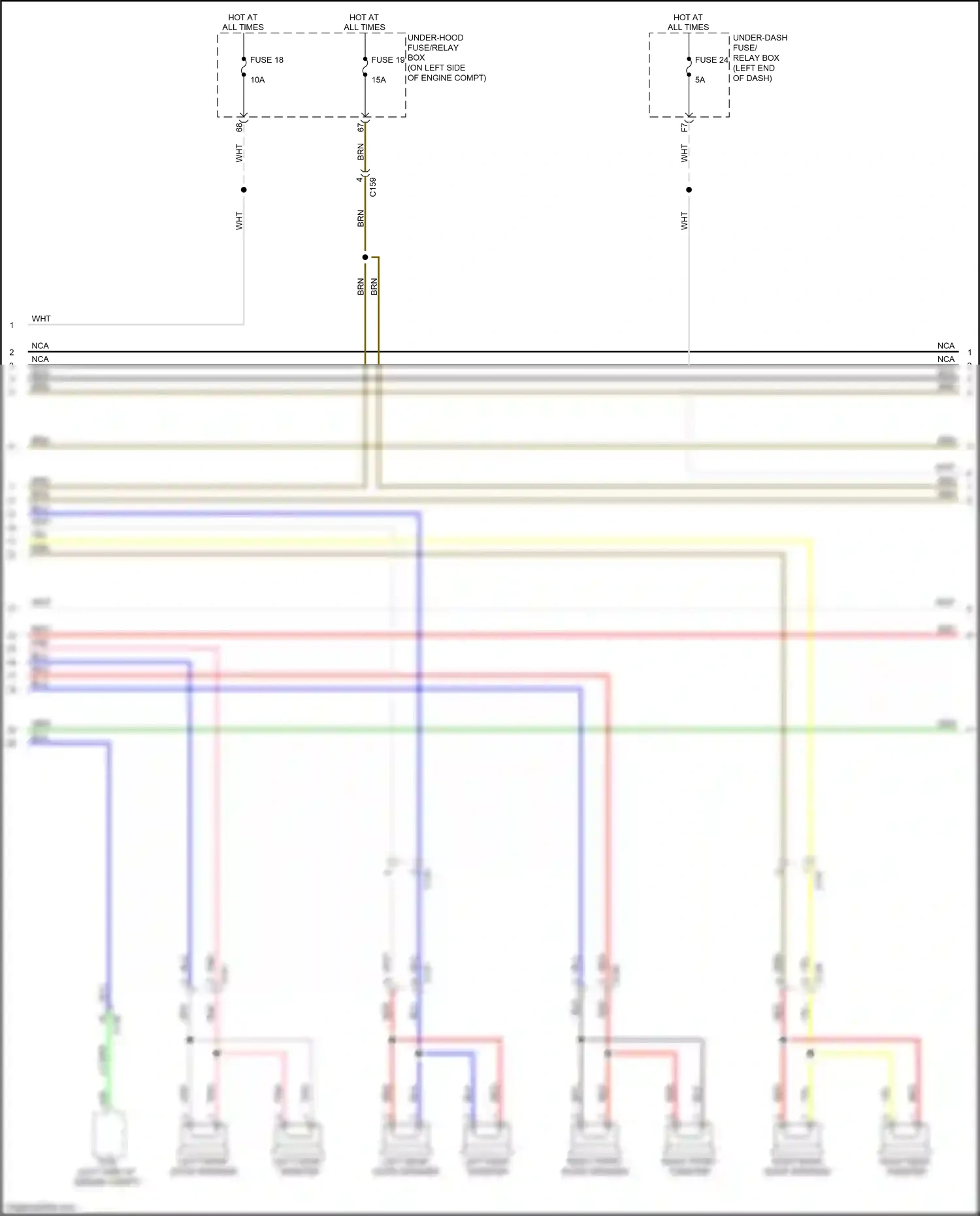 Wiring diagram left front tweeter for Honda CR-V V (2016-2022) (2 of 4)